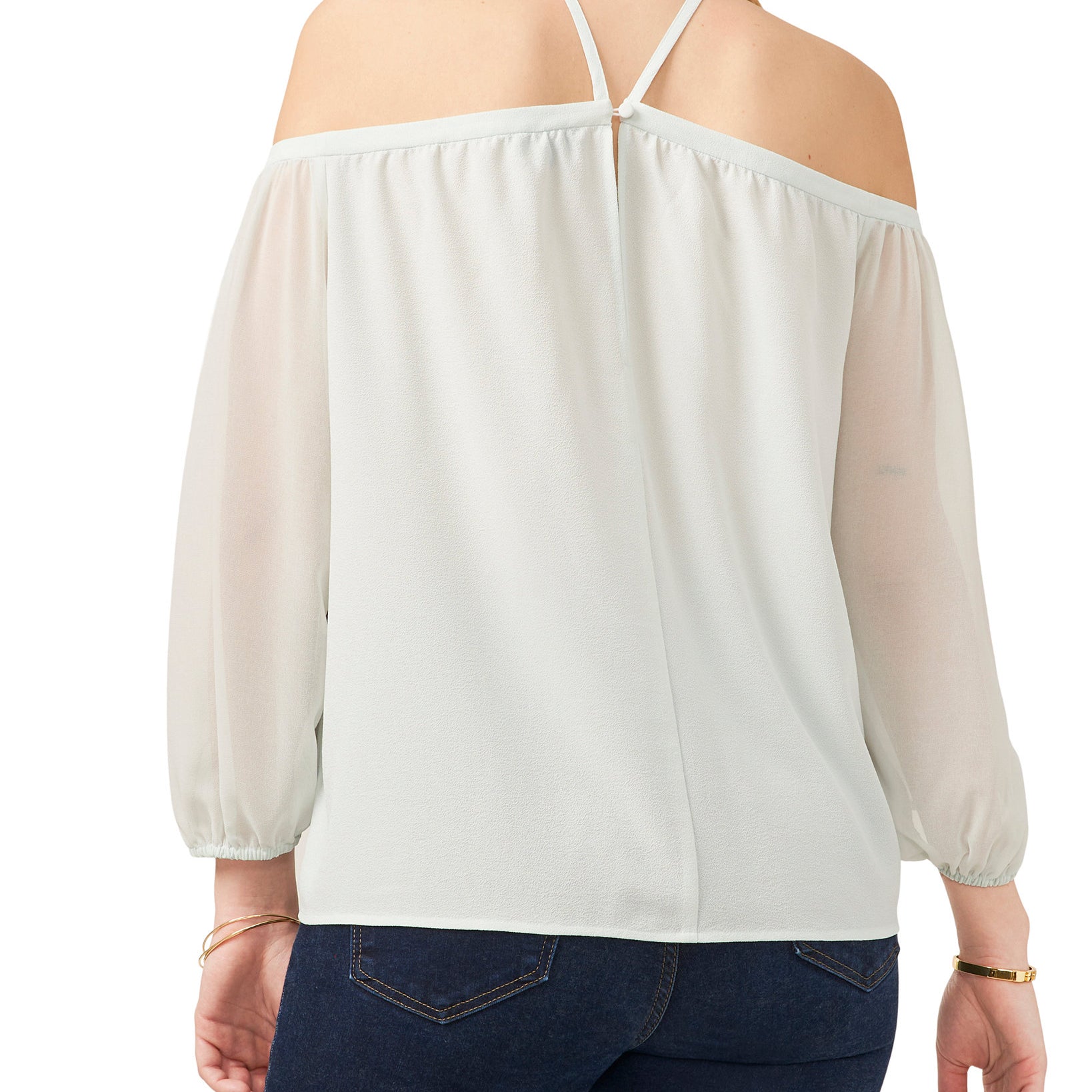 1.STATE Women Plus Cold Shoulder Top