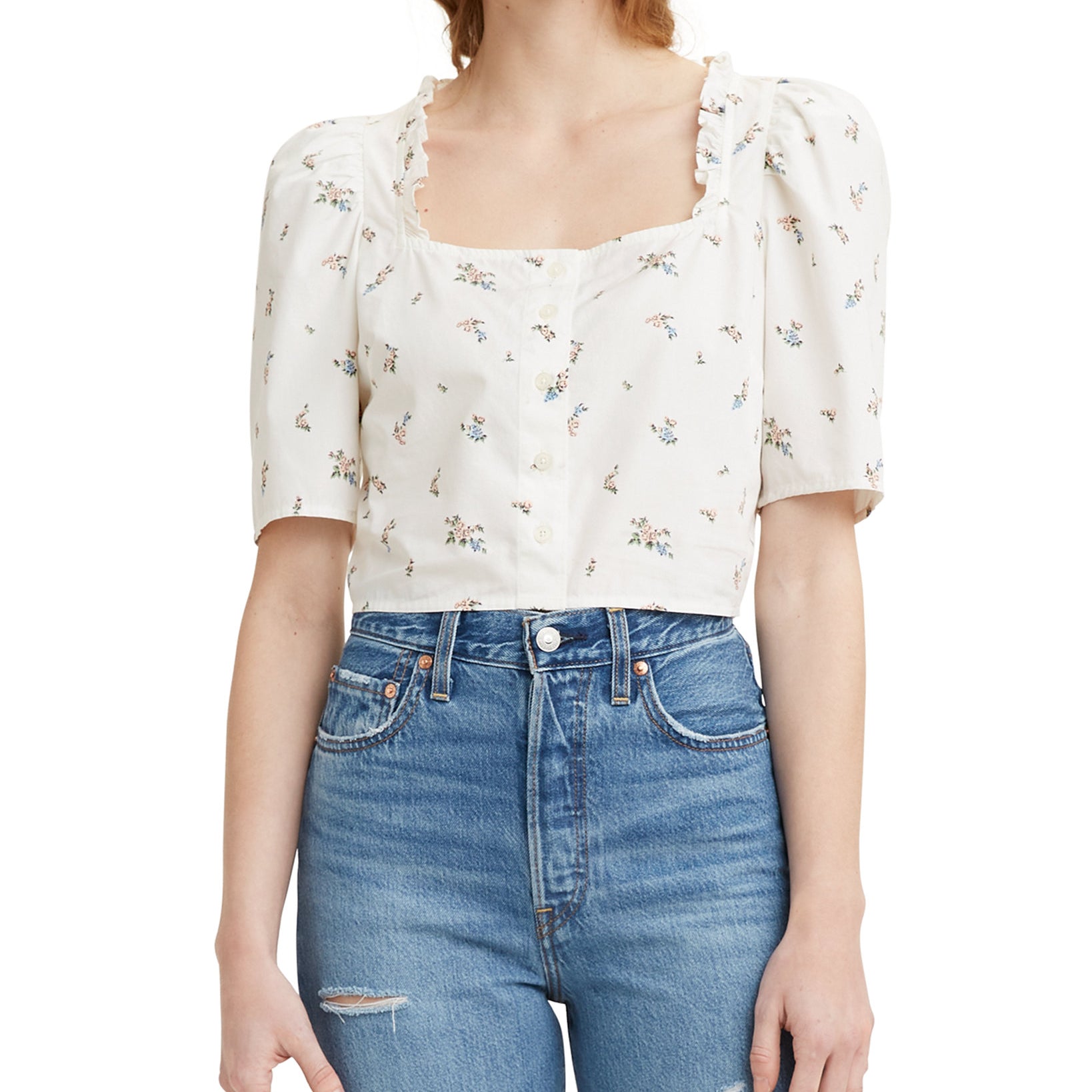 Levis Women Joella Cotton Blouse Cloud Dancer