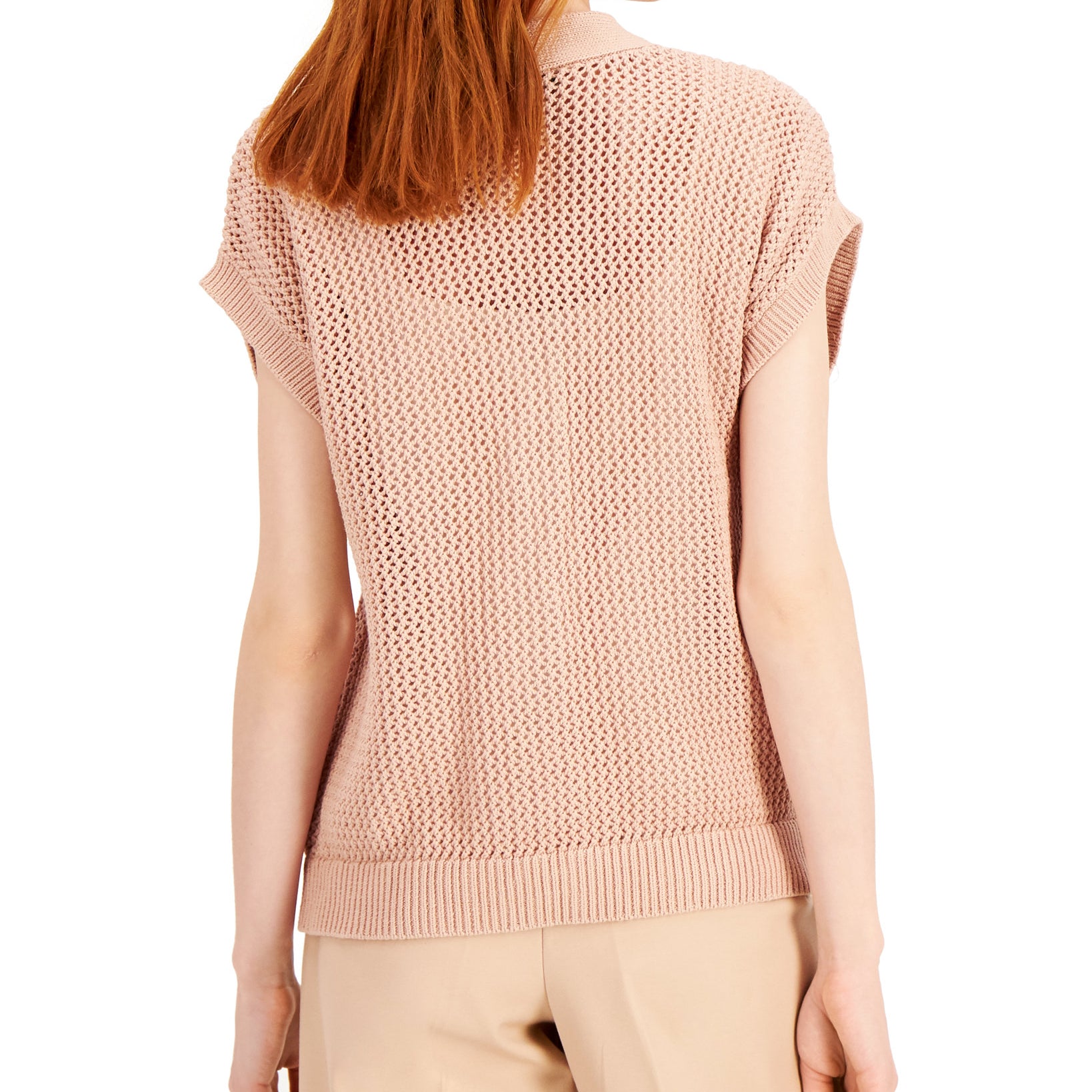 Alfani Women Petite Cotton Short Sleeve Cardigan