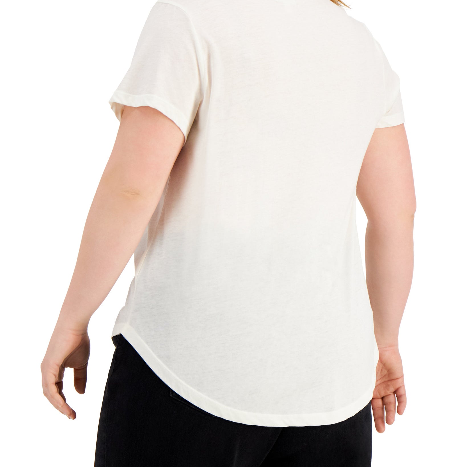 Style & Co Women Plus Solid Burnout T Shirt