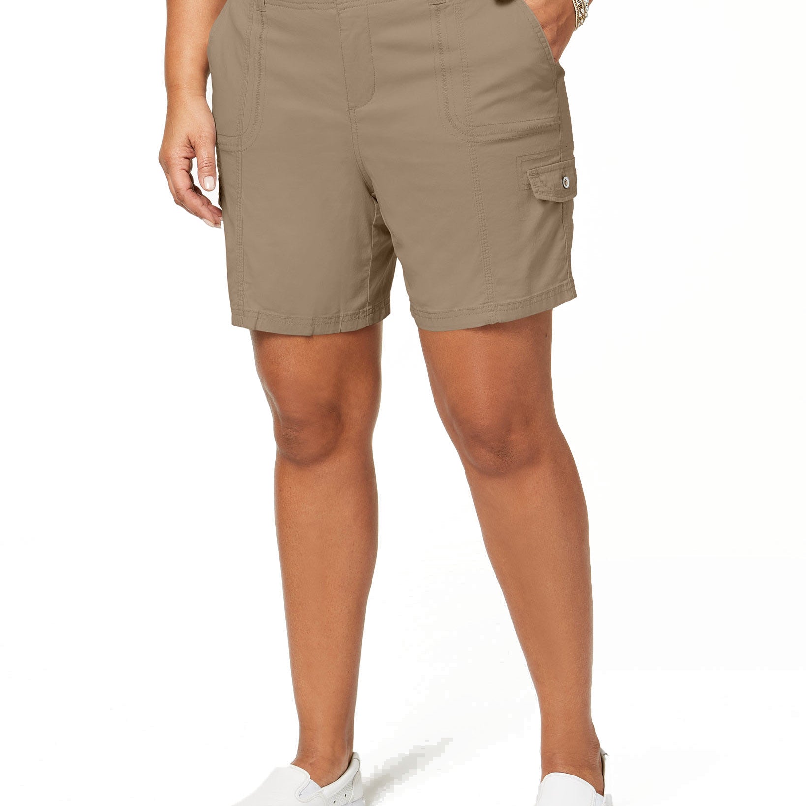 Style & Co Women Plus Cargo Shorts Doe
