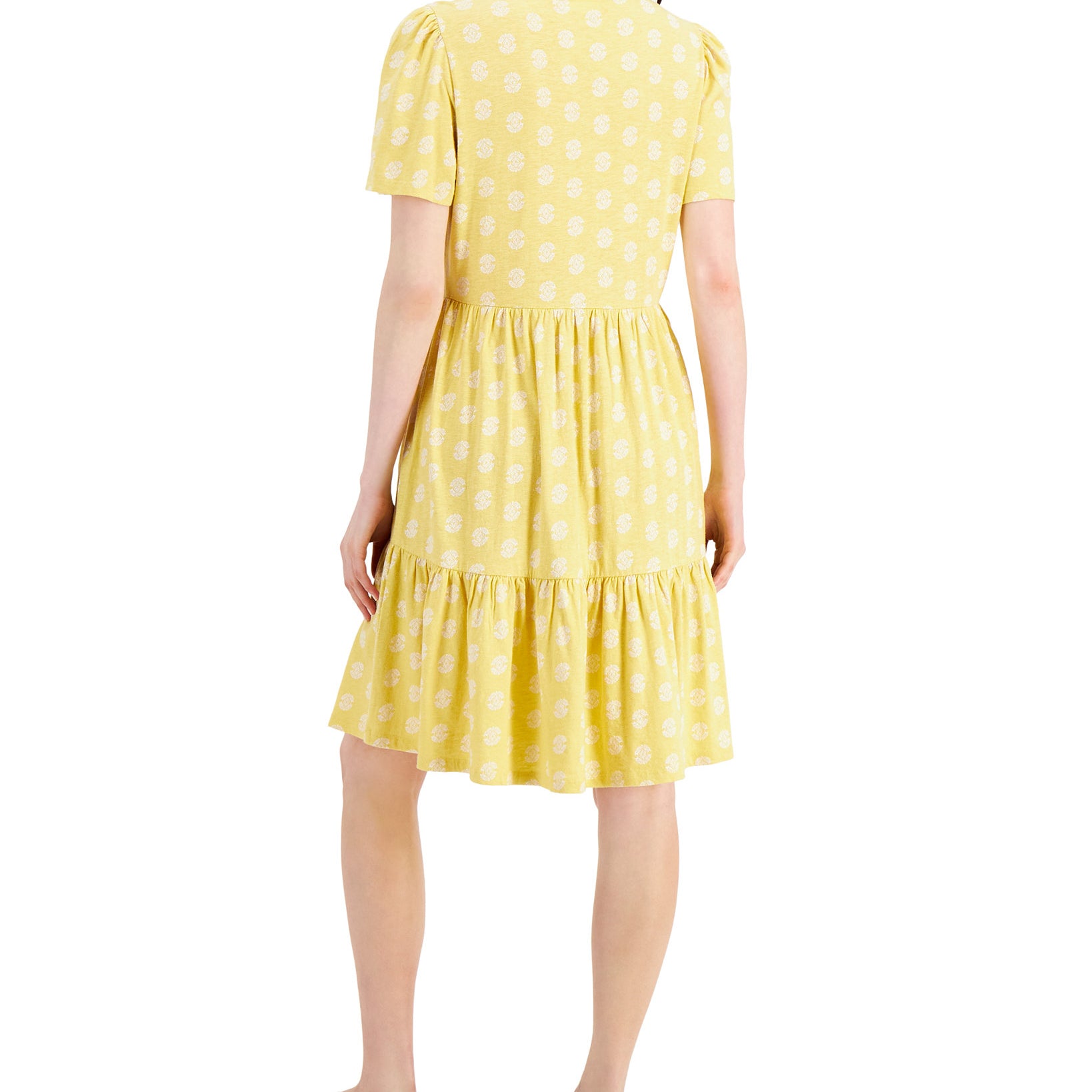 Charter Club Women Split Neck Printed Dress