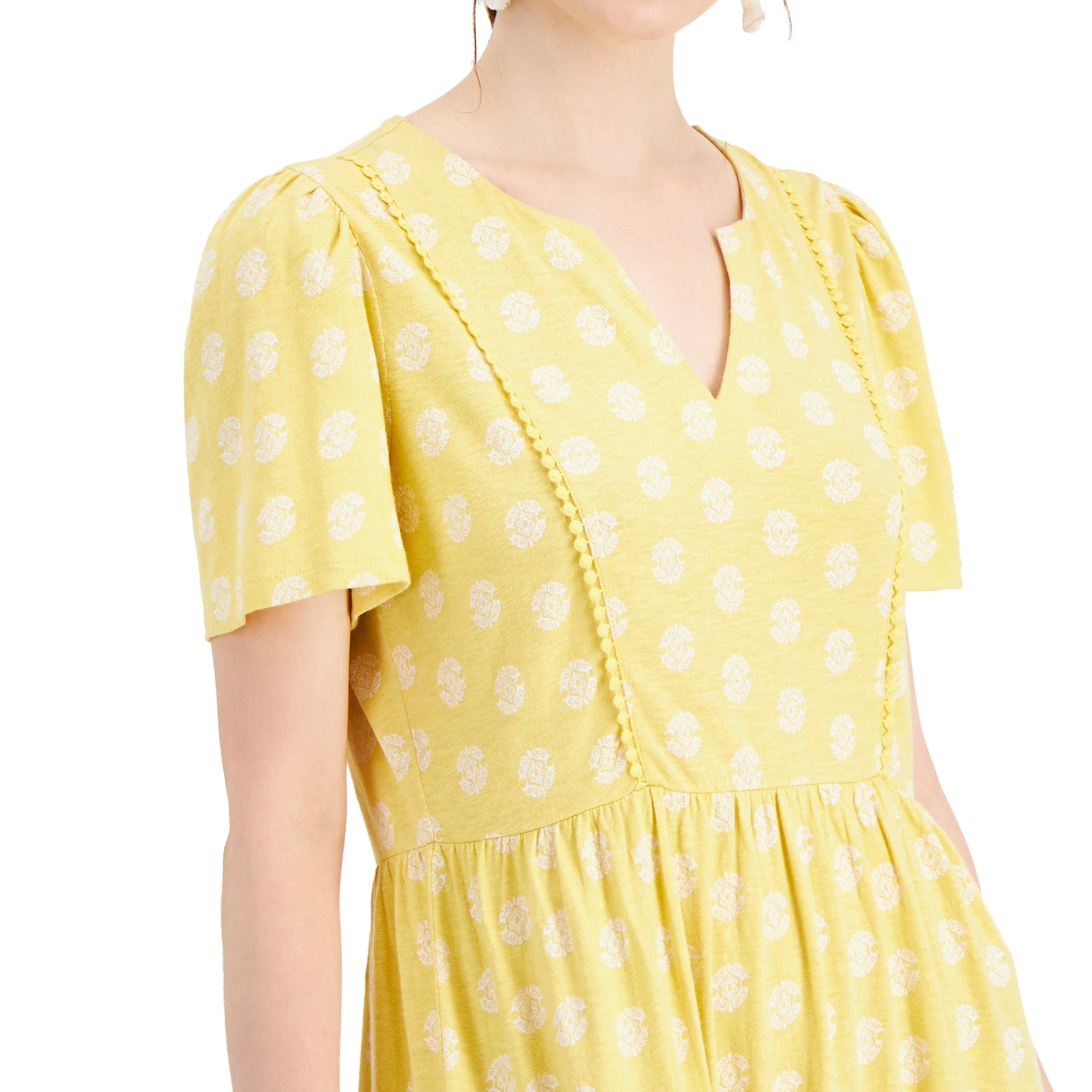 Charter Club Women Split Neck Printed Dress