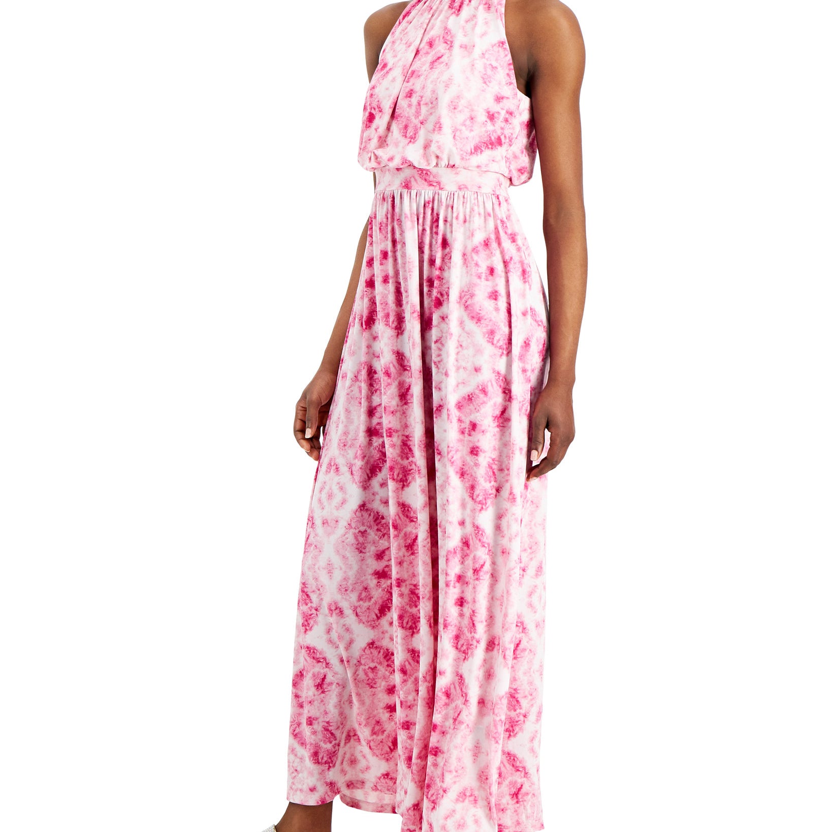 INC International Concepts Women Printed Halter Neck Maxi Dress