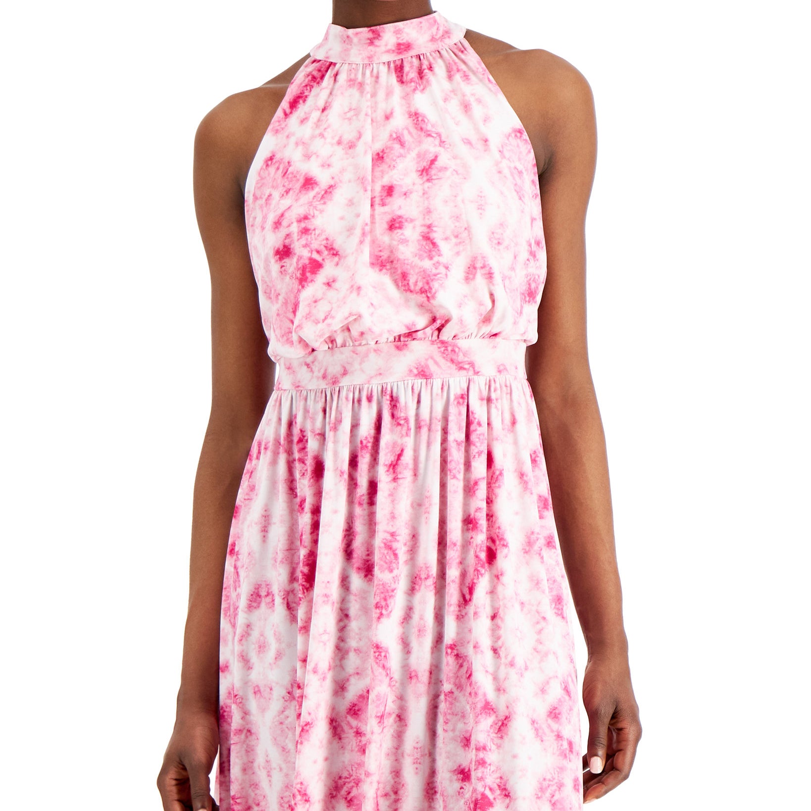 INC International Concepts Women Printed Halter Neck Maxi Dress