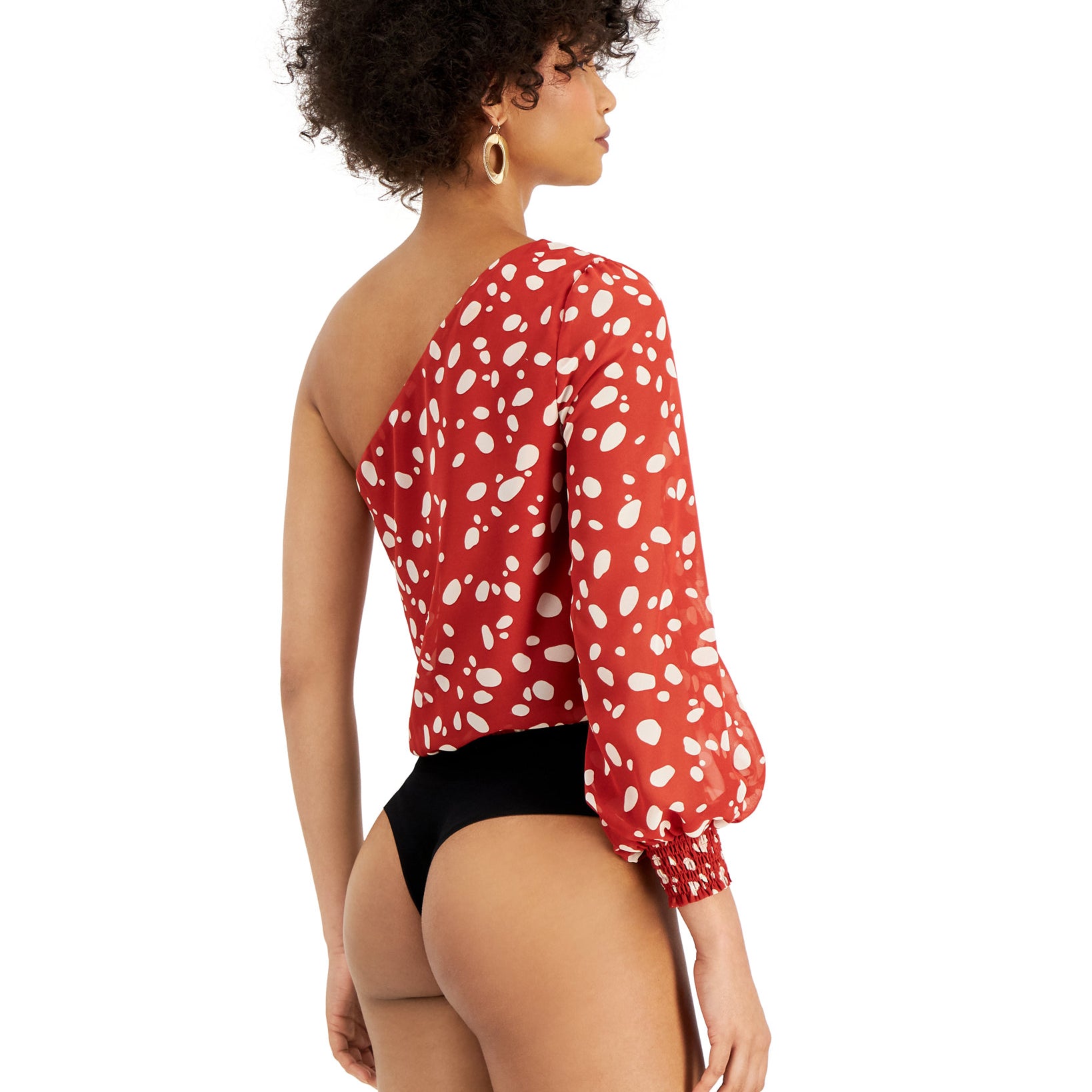 Bar III Women Printed One Shoulder Bodysuit