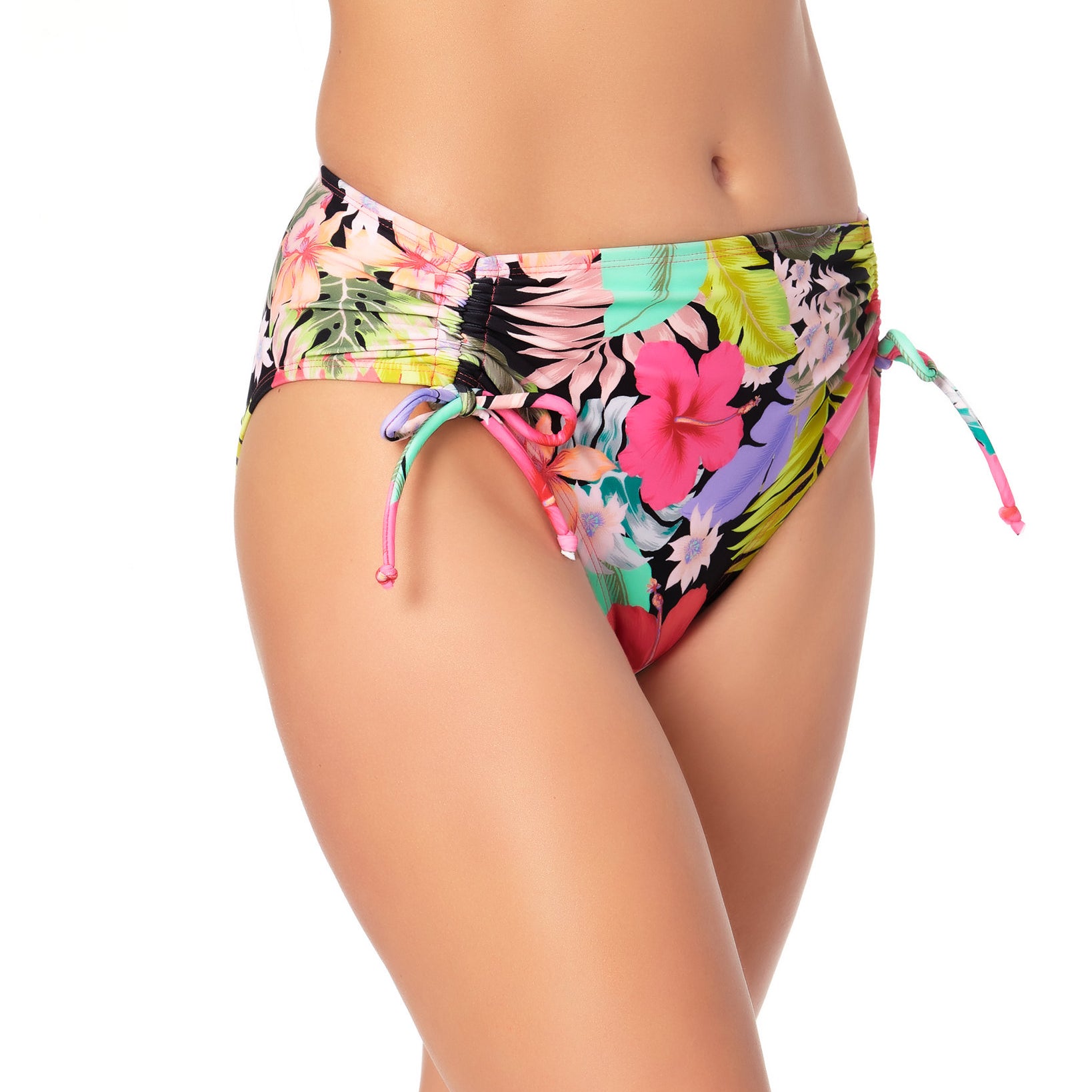 California Waves Women Floral Print High Waist Bikini Bottoms