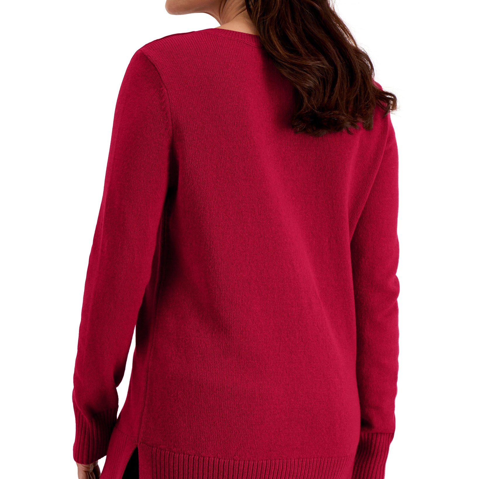 Karen Scott Women Crossover V Neck Sweater