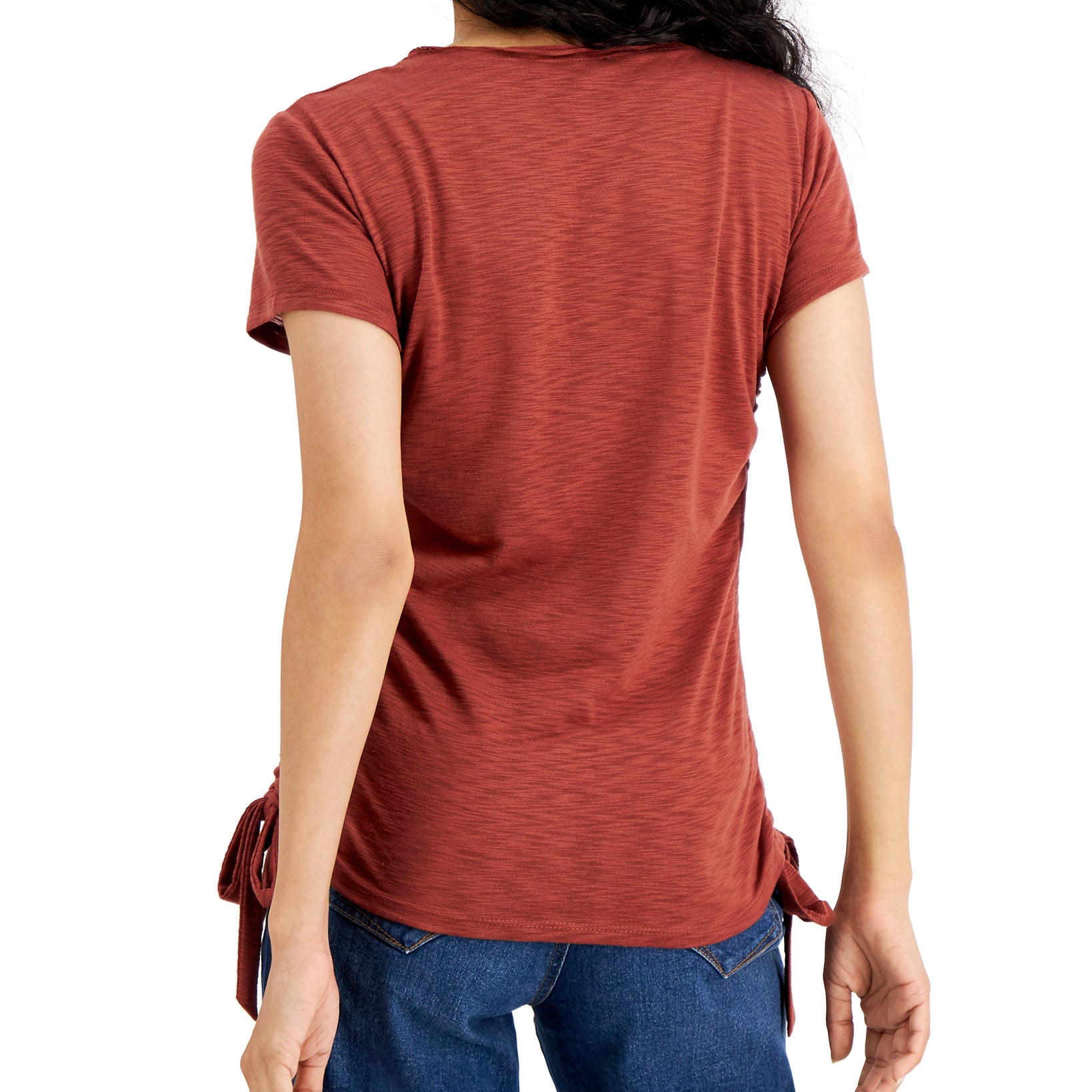 INC International Concepts Women Double Ruched Top