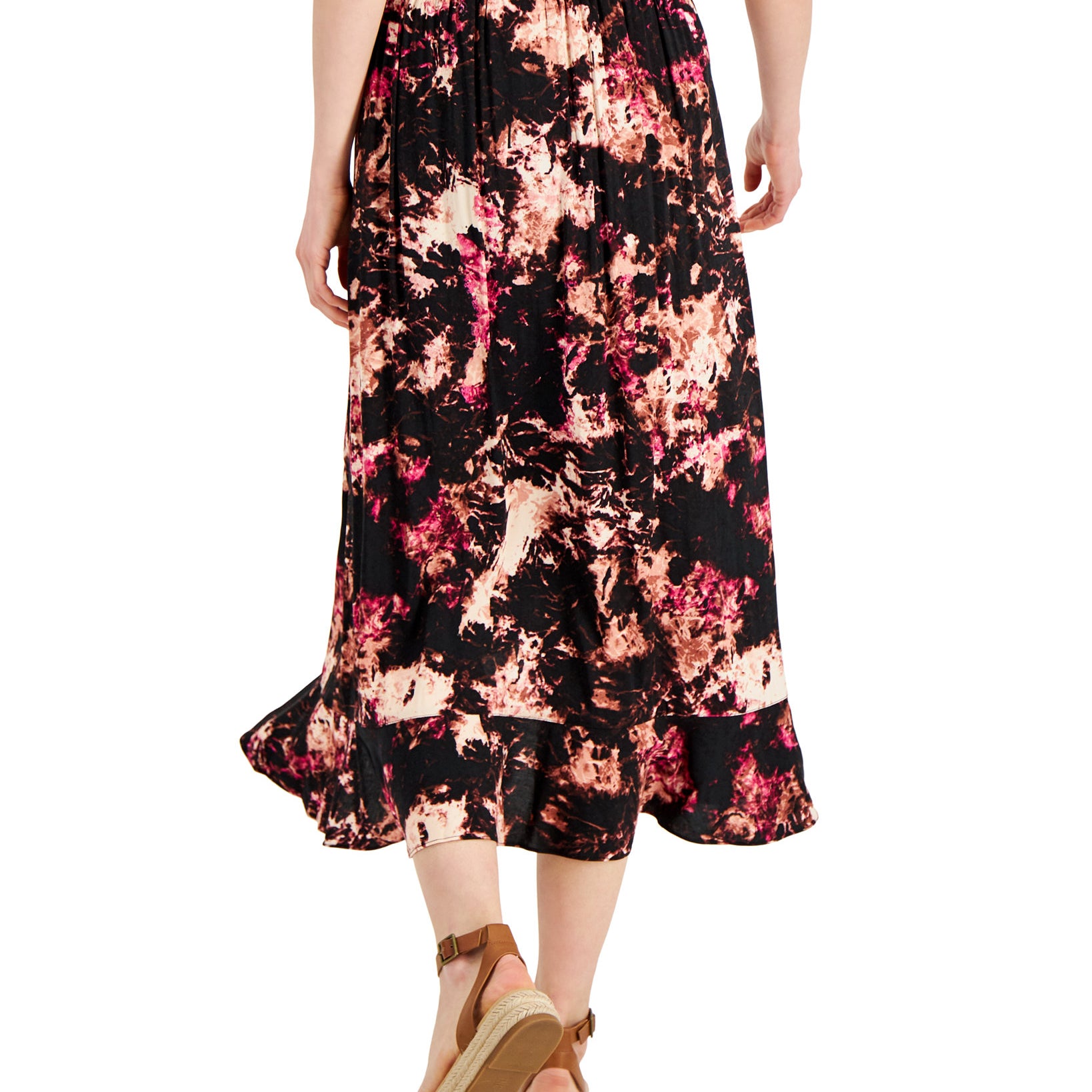 INC International Concepts Women Printed Ruffled Wrap Skirt