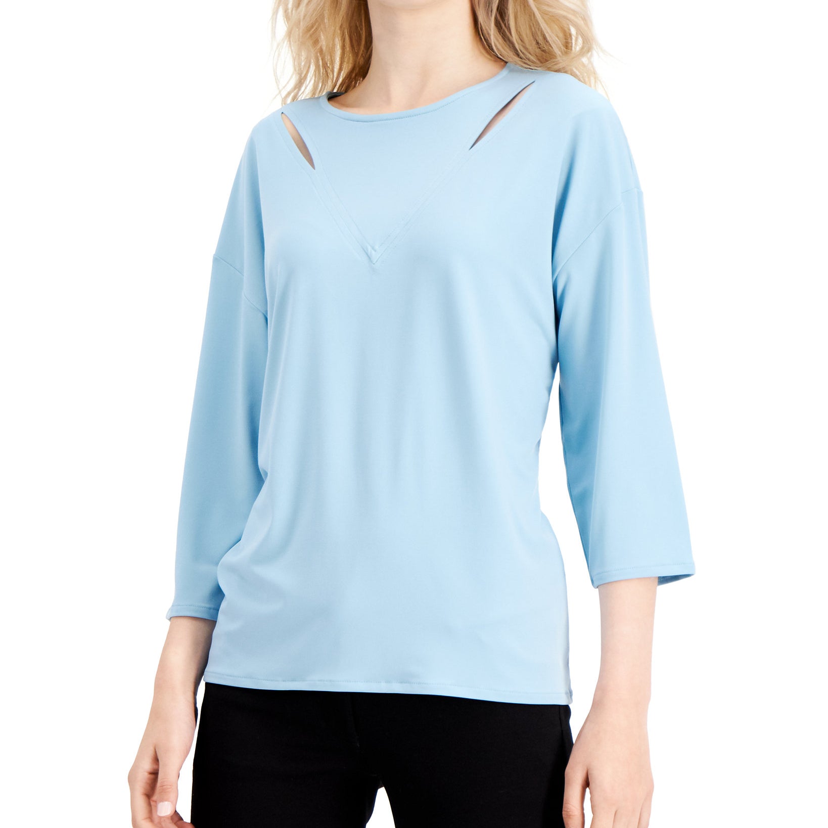 Alfani Women Cut Out Detail Top Rain Shower