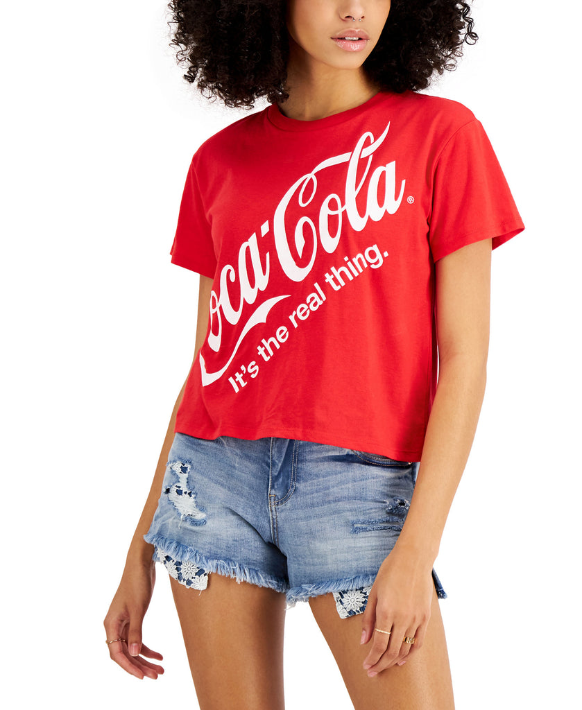 Freeze 24 7 Women Coca Cola Cropped T Shirt Red