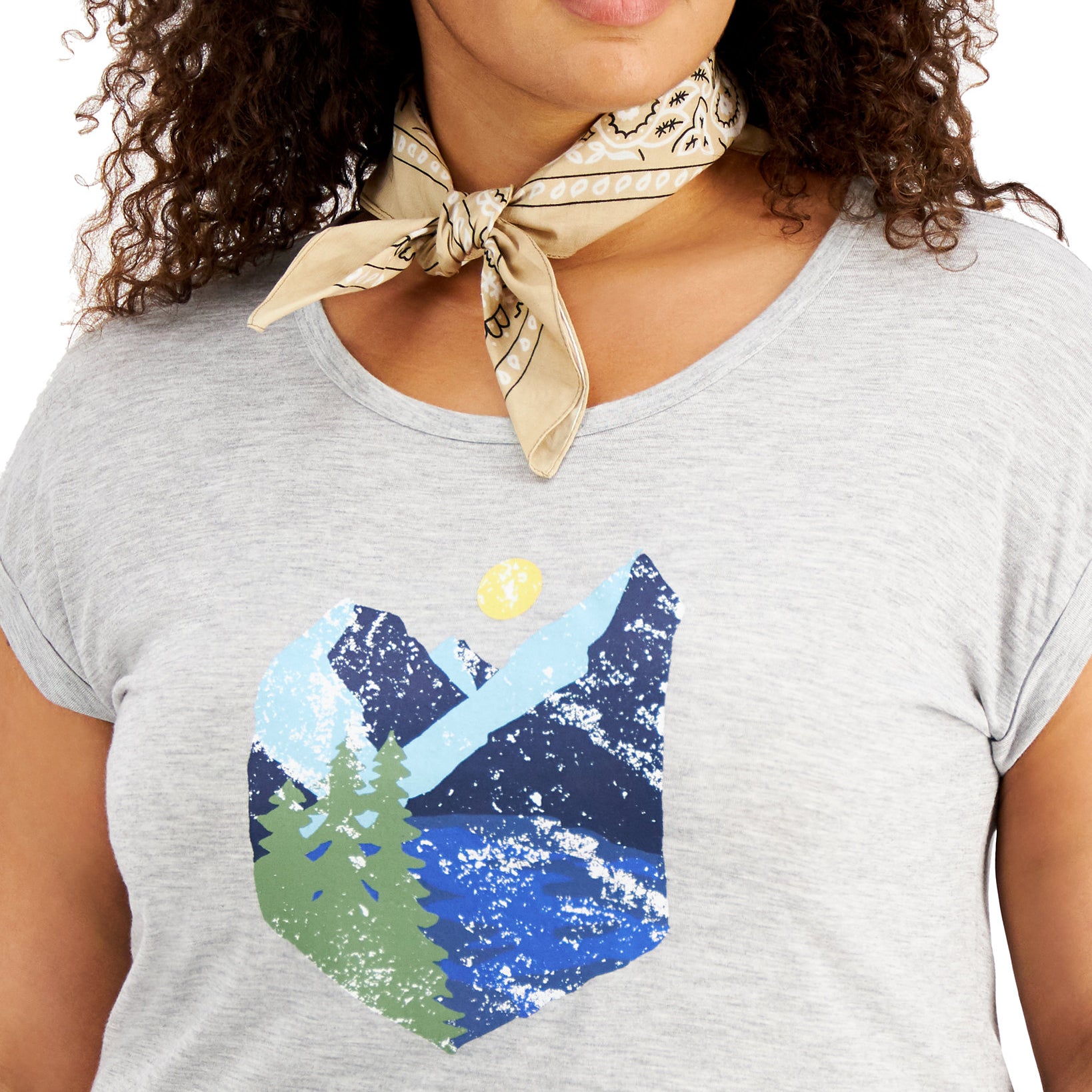 Style & Co Women Plus Great Outdoors Graphic T Shirt