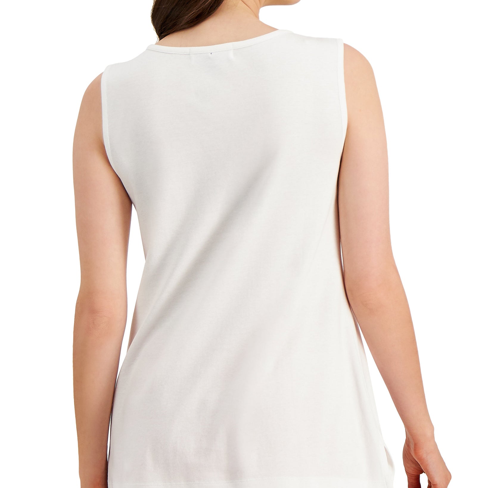 Karen Scott Women Cotton Tunic Tank Top