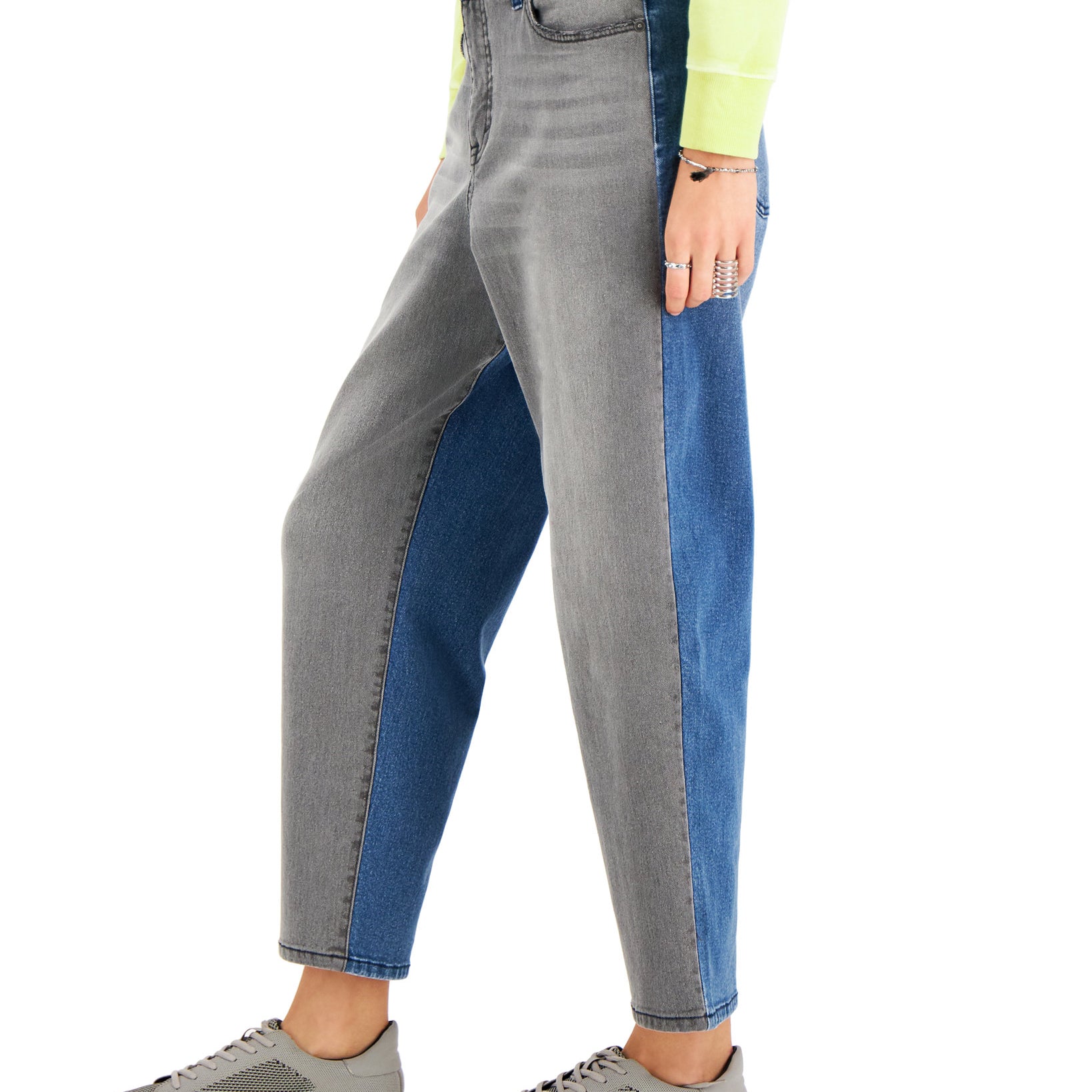 Style & Co Women Two Tone Classic Curved Leg Denim Jeans