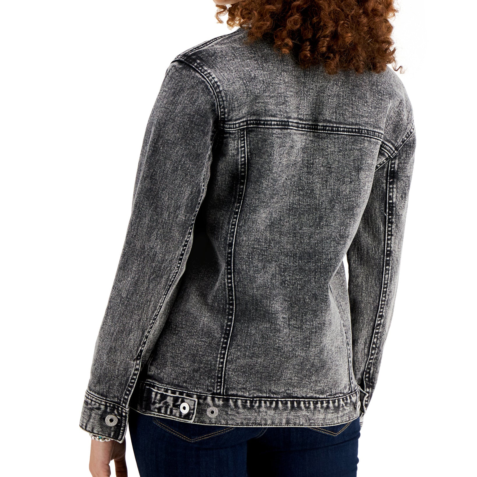 Style & Co Women Denim Trucker Jacket