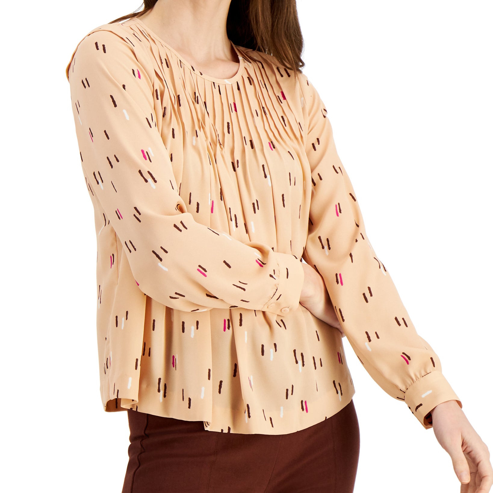 Alfani Women Printed Pleated Top