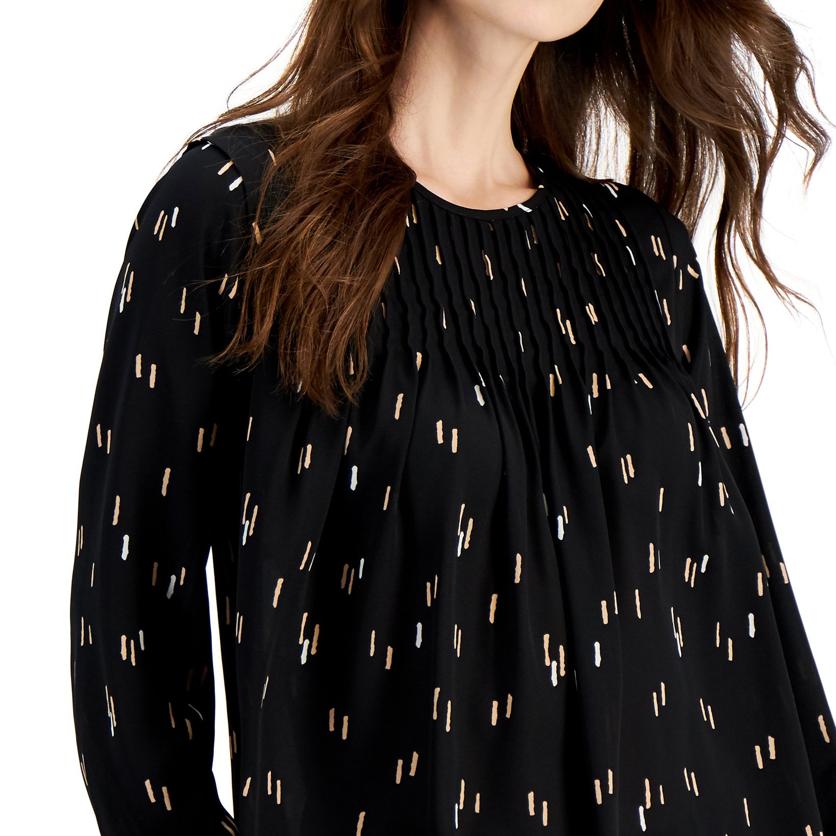 Alfani Women Printed Pleated Top