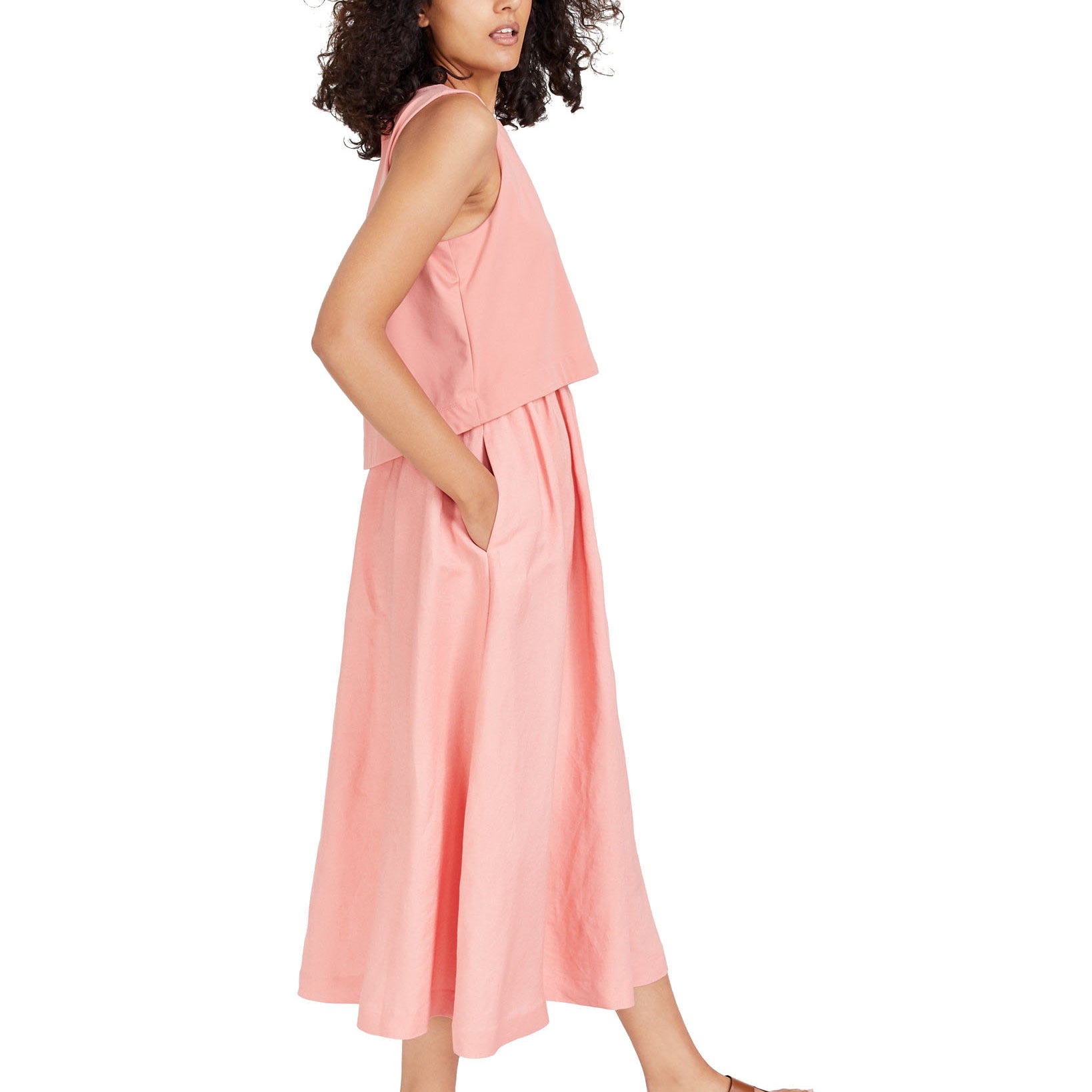 Alfani Women Layered Look Midi Sleeveless Dress