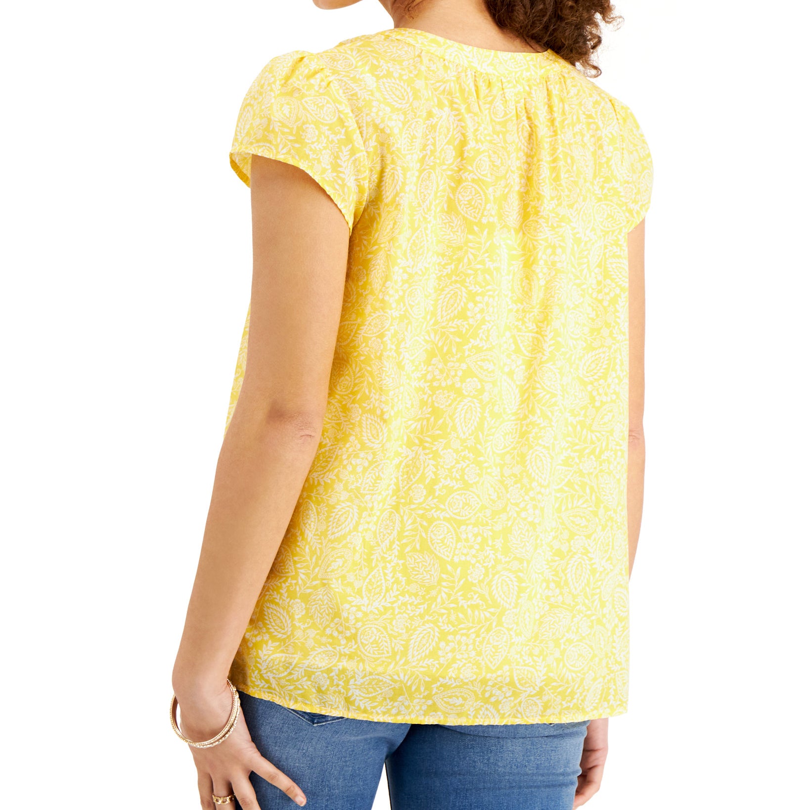 Style & Co Women Plus Tassel Peasant Top