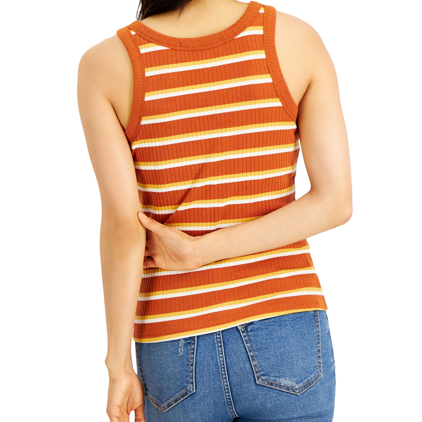 Hippie Rose Women Ribbed Striped Tank Top