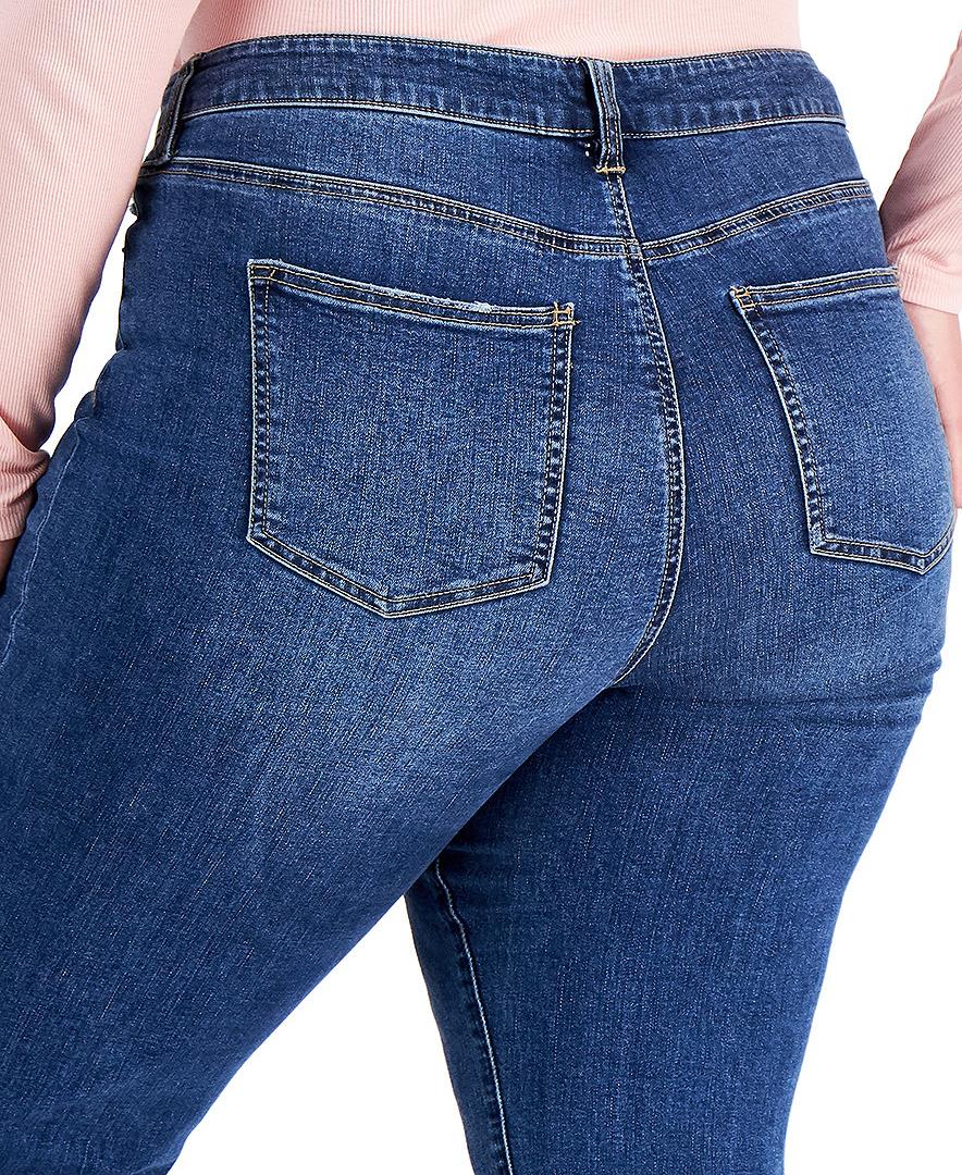 Celebrity Pink Women Plus Trendy Ripped Girlfriend Jeans