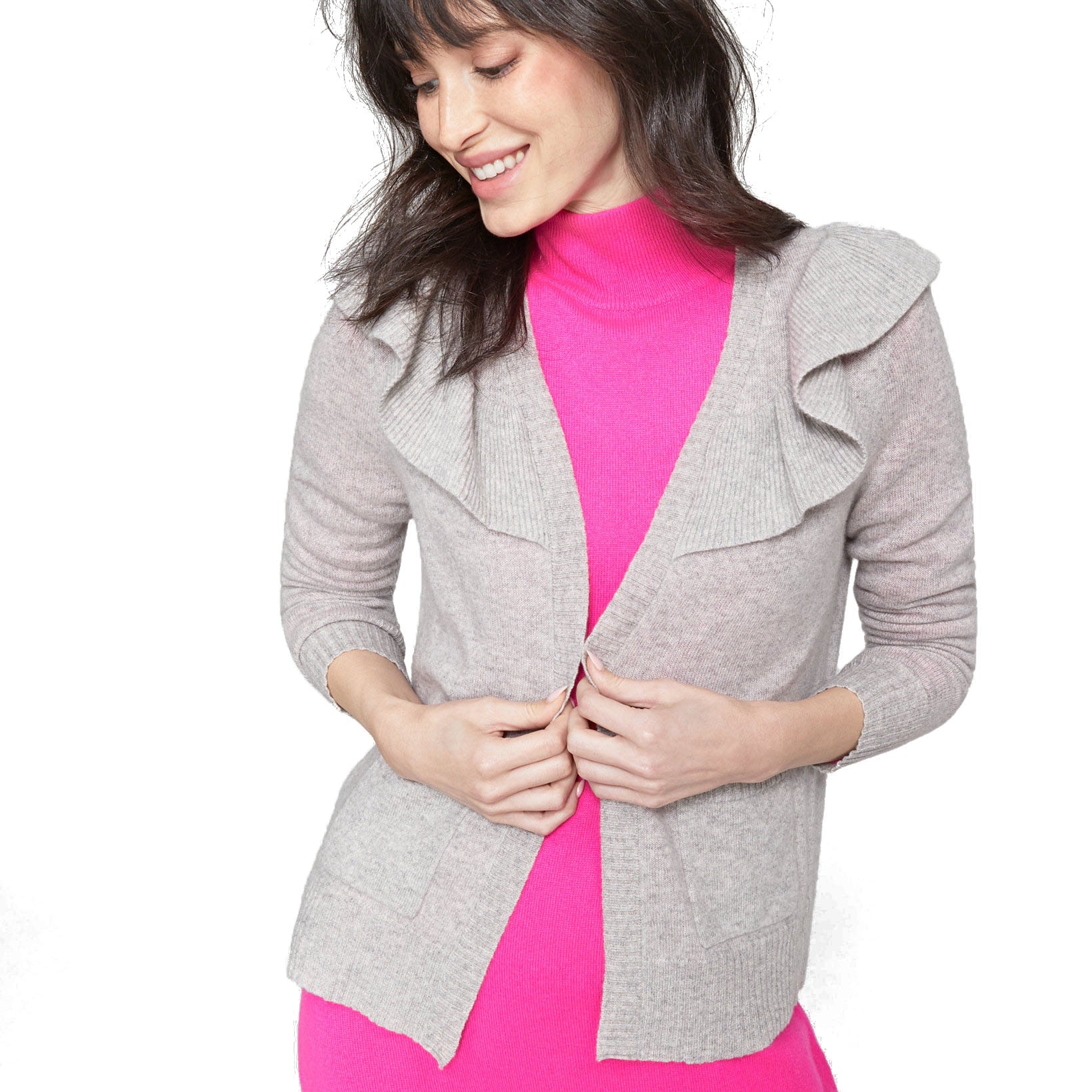 Charter-Club-Women-Petite-Cashmere-Ruffle-Trim-Cardigan-Ice-Grey-Heather