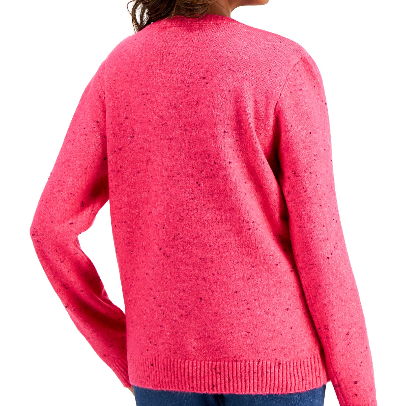 Karen Scott Women Embellished Penguin Sweater