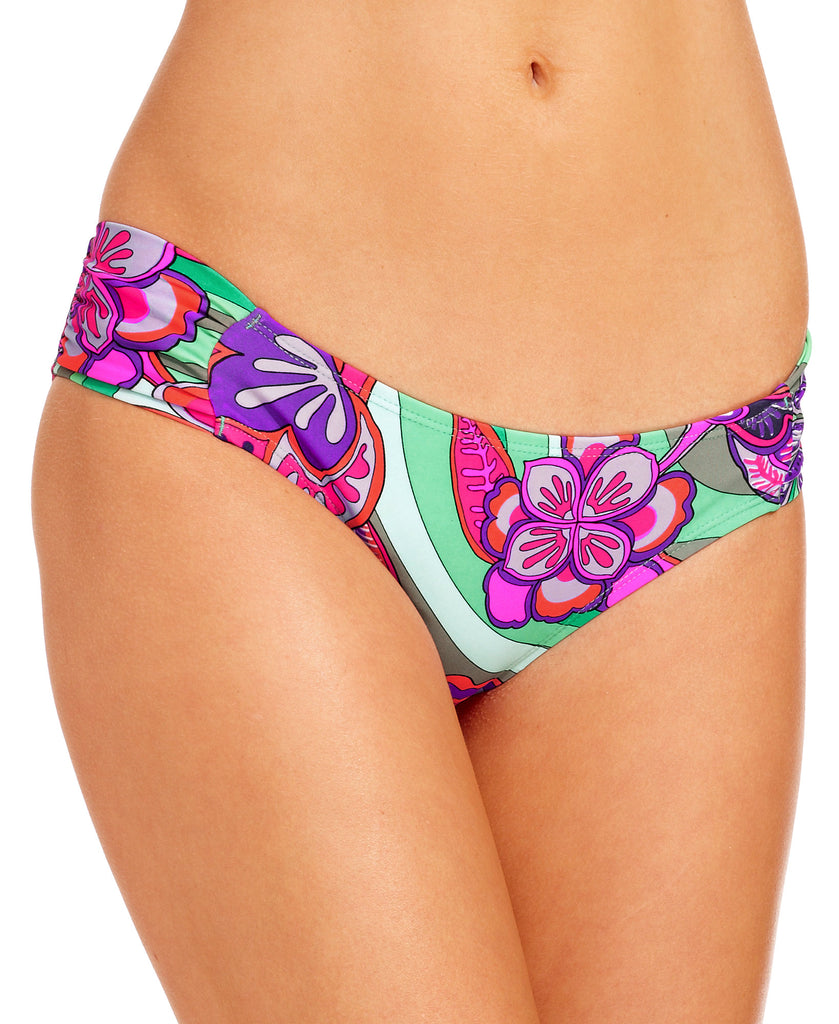Raisins Juniors Tropical Floral Print Bikini Bottom Aqua