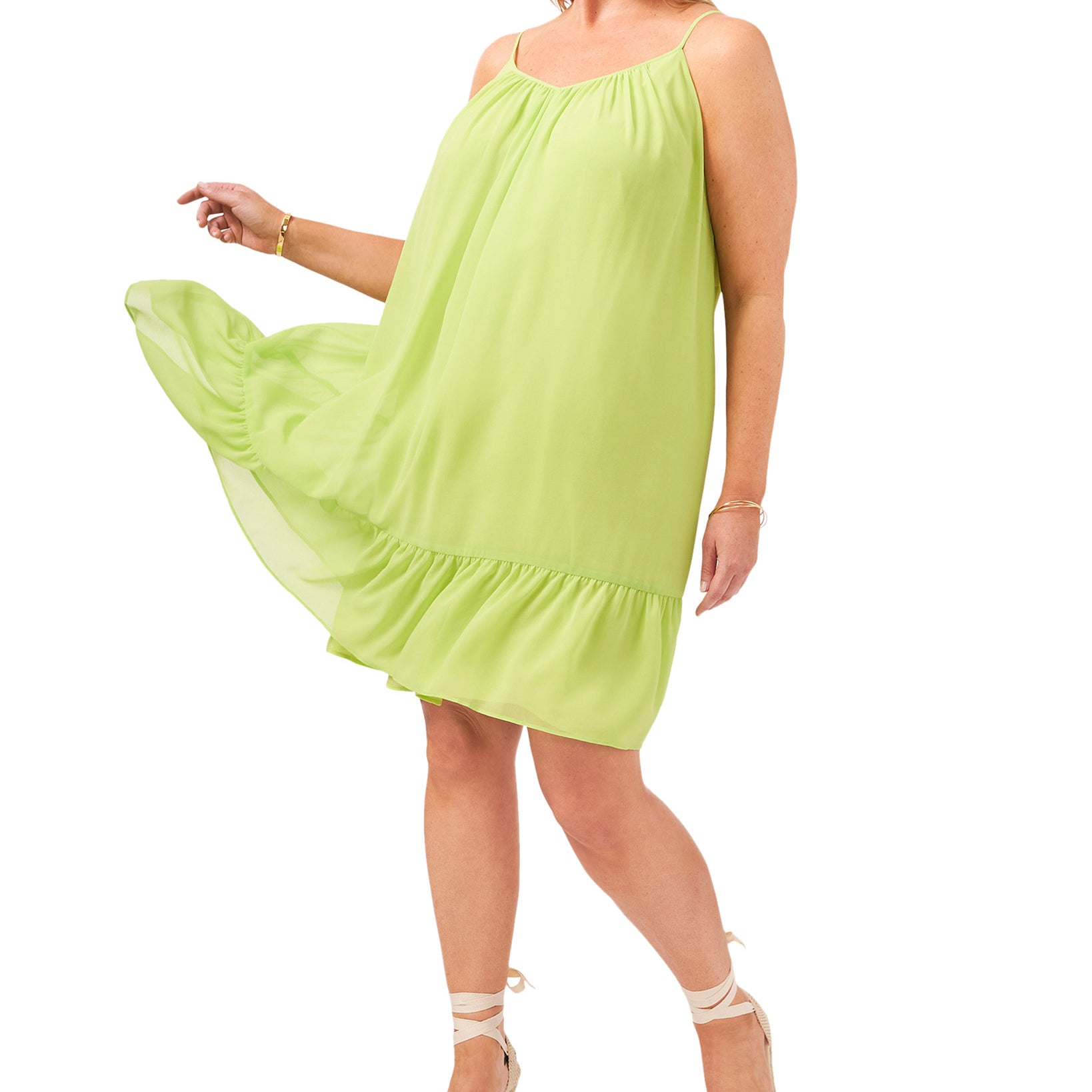 1.STATE Women Plus Ruffled Hem Dress