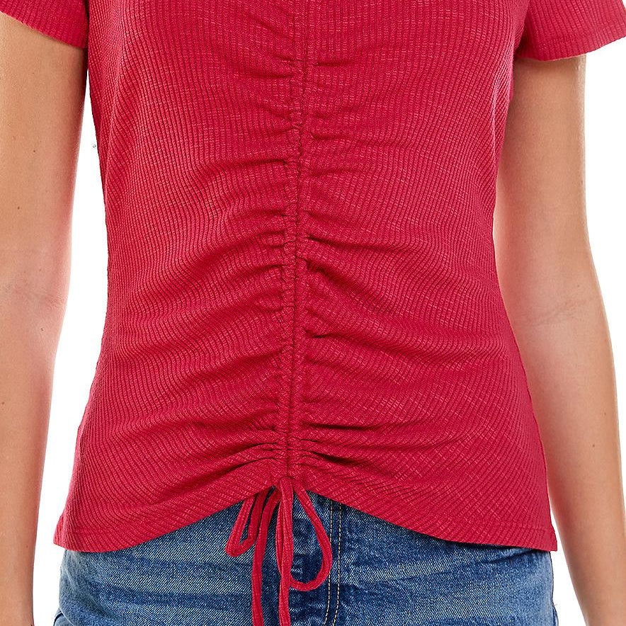 Ultra Flirt Women Ruched Front Top