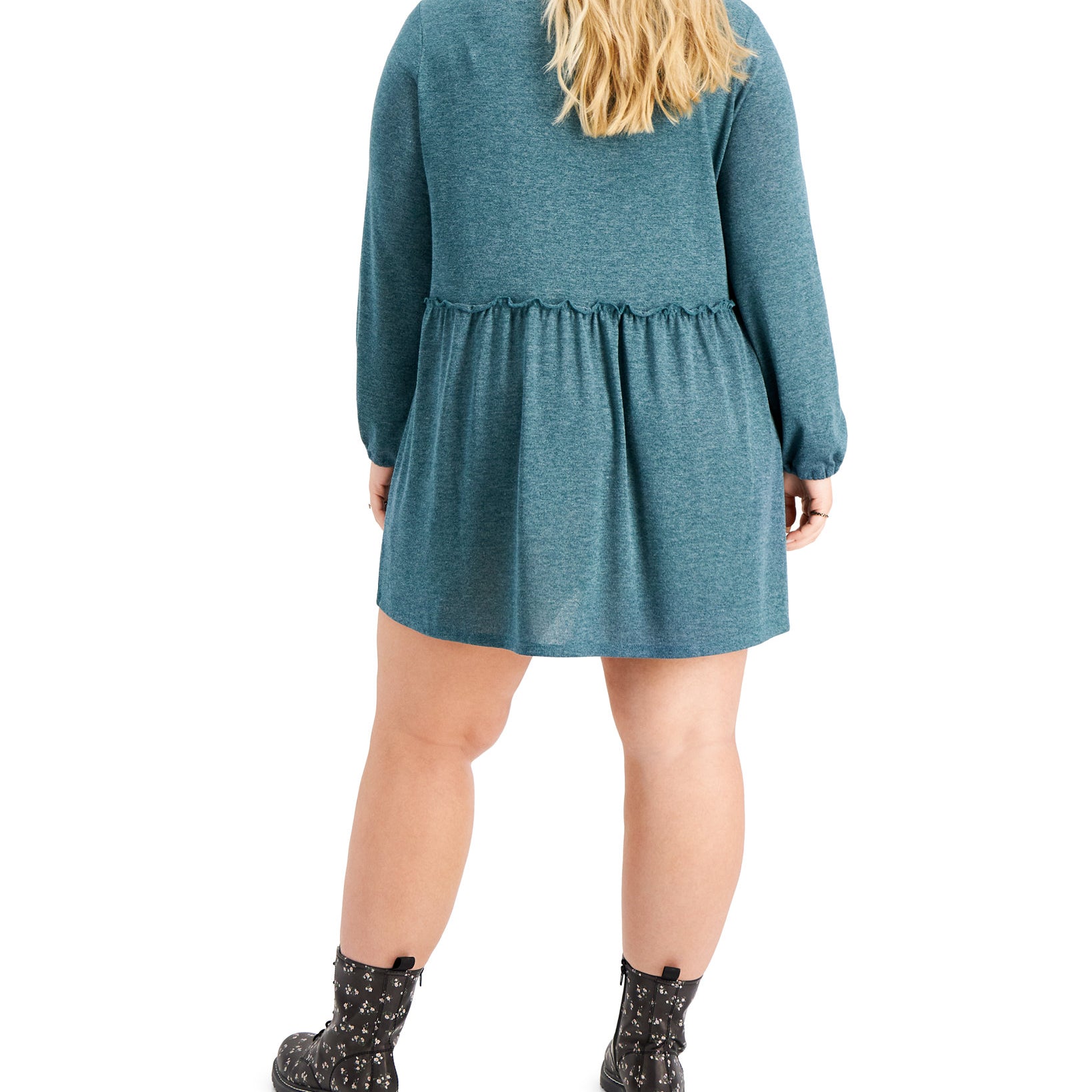Love, Fire Women Plus Trendy Hacci Babydoll Dress