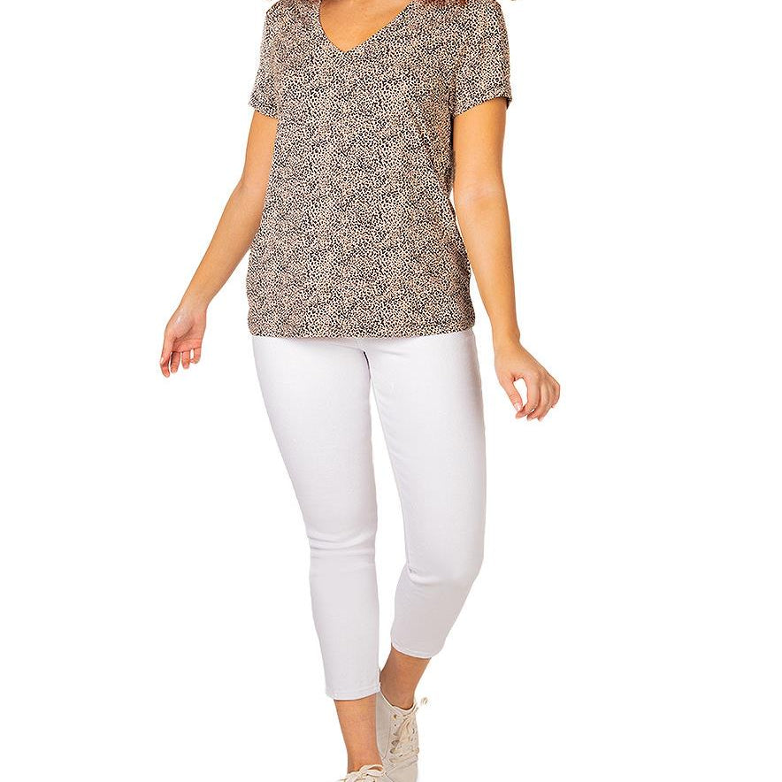 Black Tape Women Printed T Shirt Ecru Micro Animal