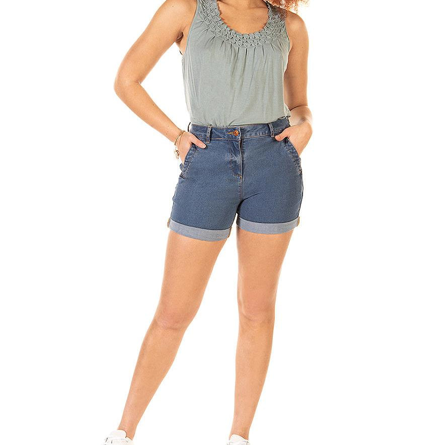 Black Tape Women Origami Pleated Tank Dusty Jade