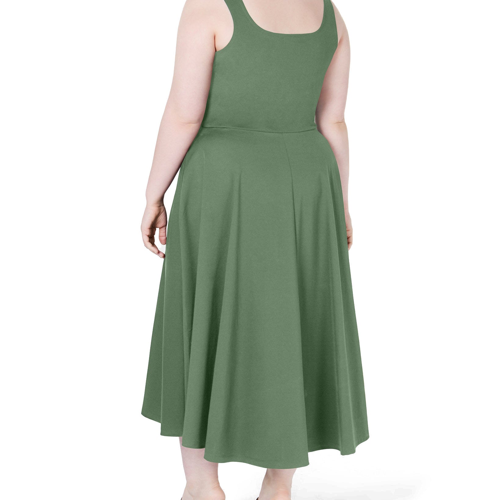 Alfani Women Plus Sleeveless Fit & Flare Midi Dress