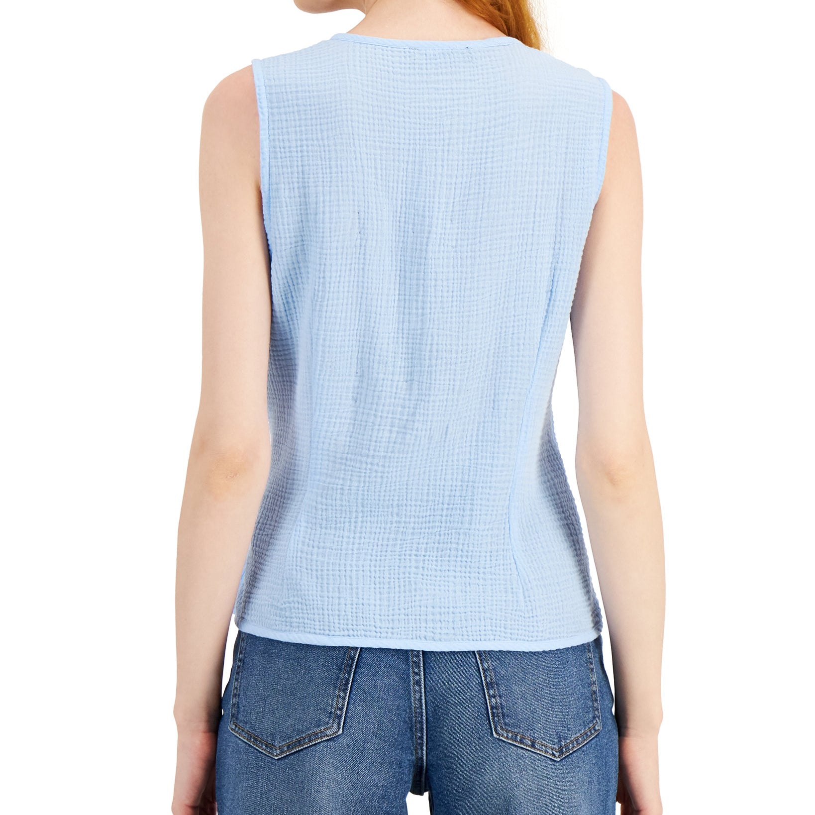 INC International Concepts Women Cotton Surplice Tank Top