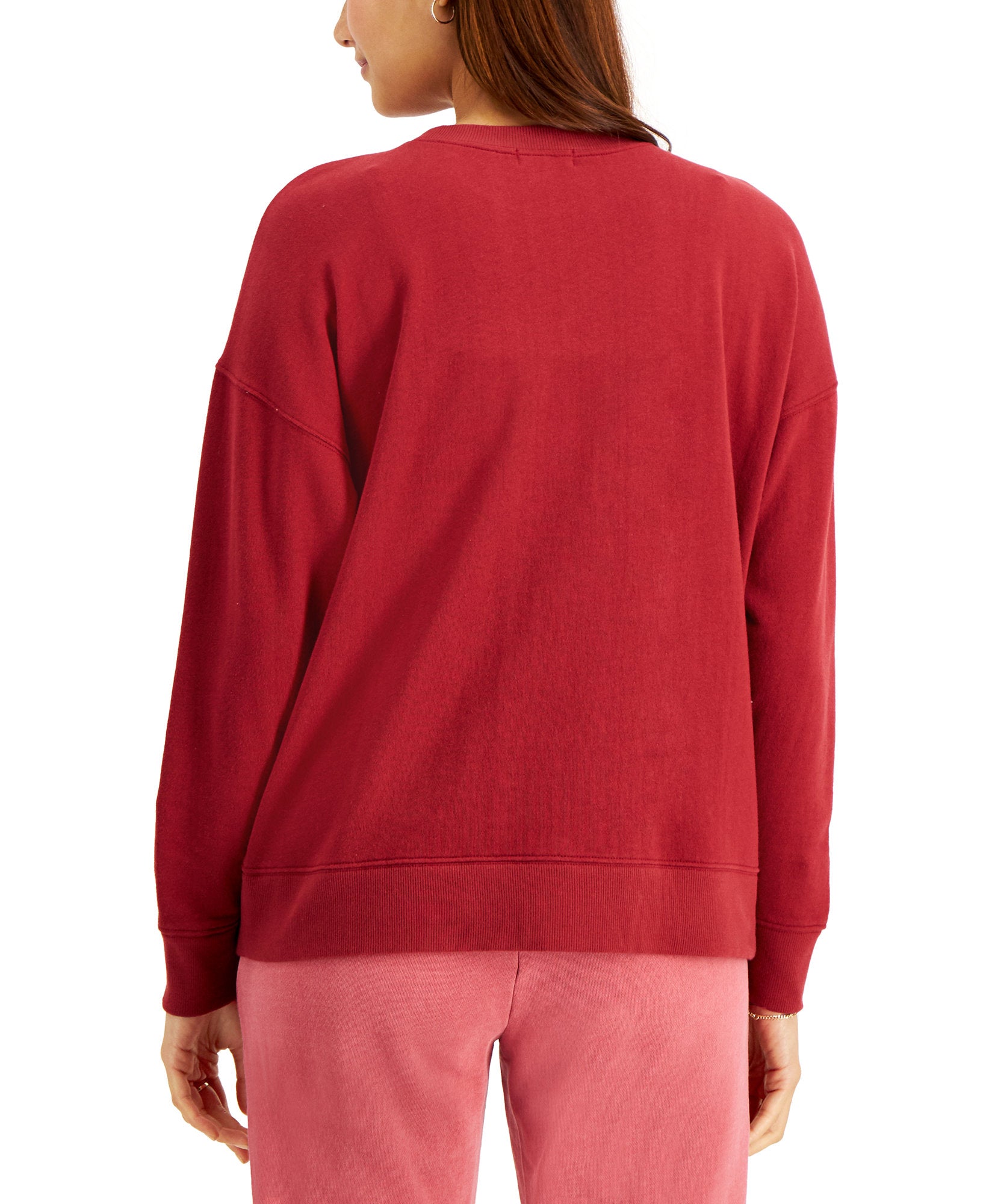 Style & Co Women Graphic Crewneck Sweatshirt