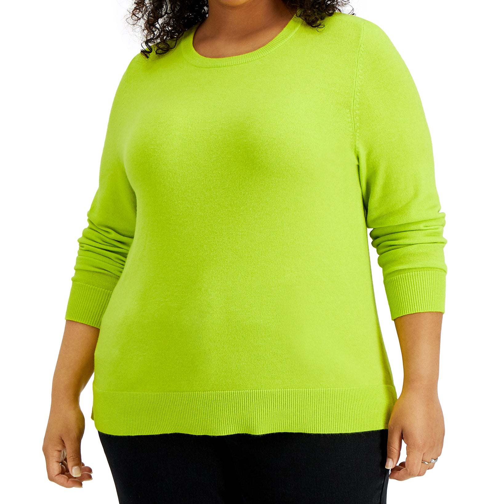 Style & Co Women Plus Crewneck Sweater