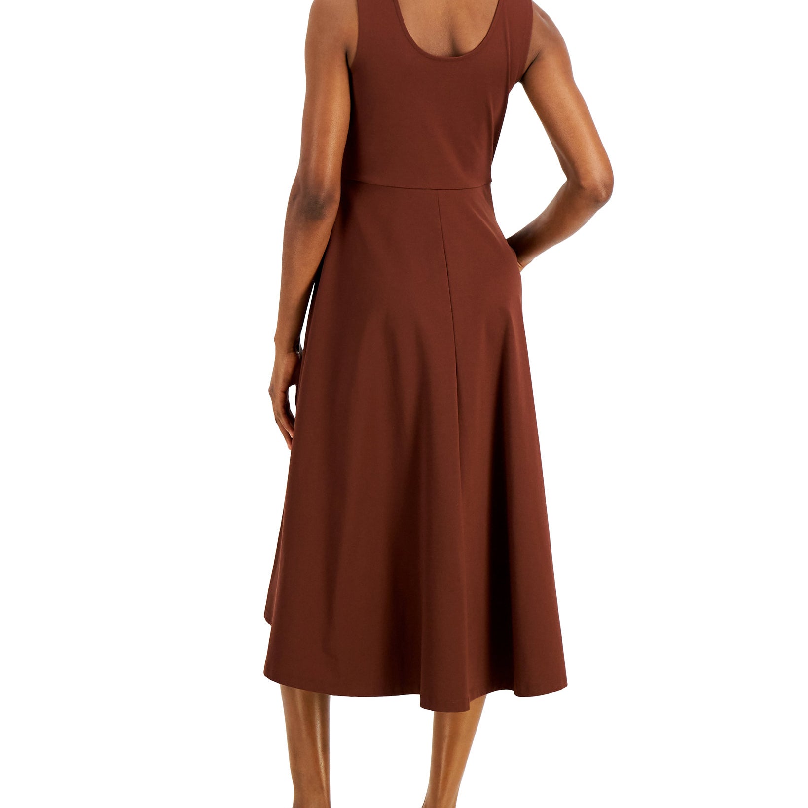 Alfani Women Solid V Neck Tank Dress