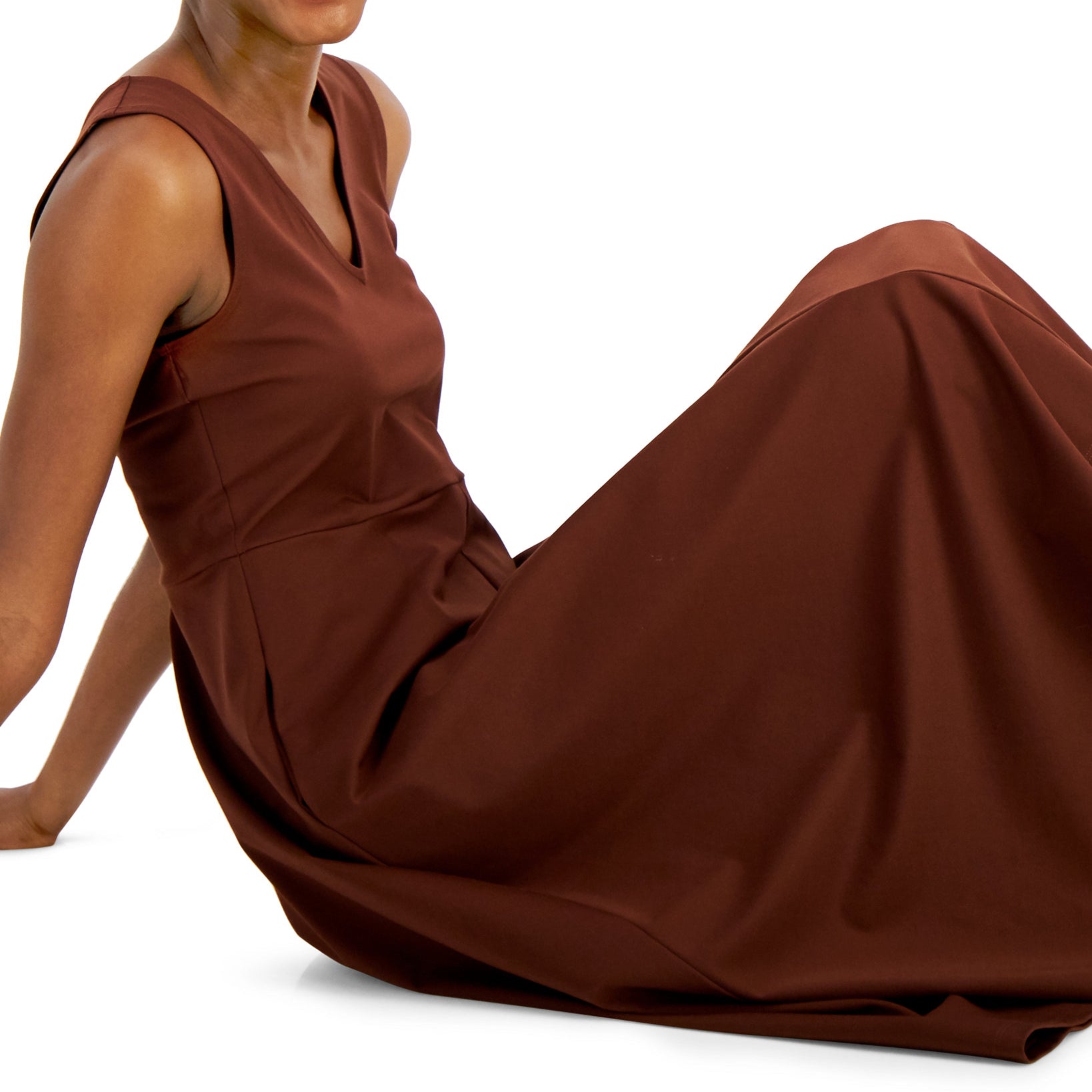 Alfani Women Solid V Neck Tank Dress