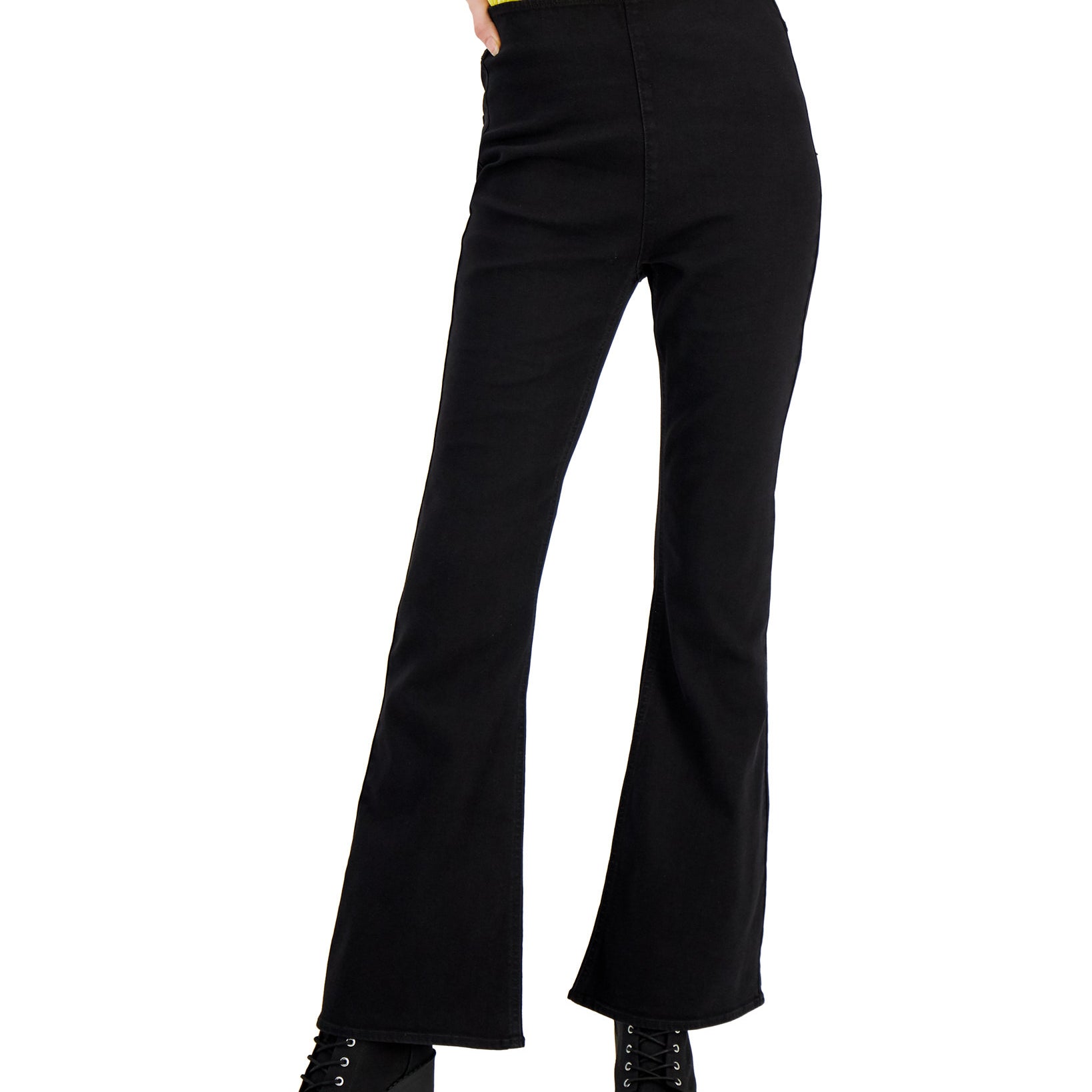 Tinseltown Women Pull On Flare Jeans Black
