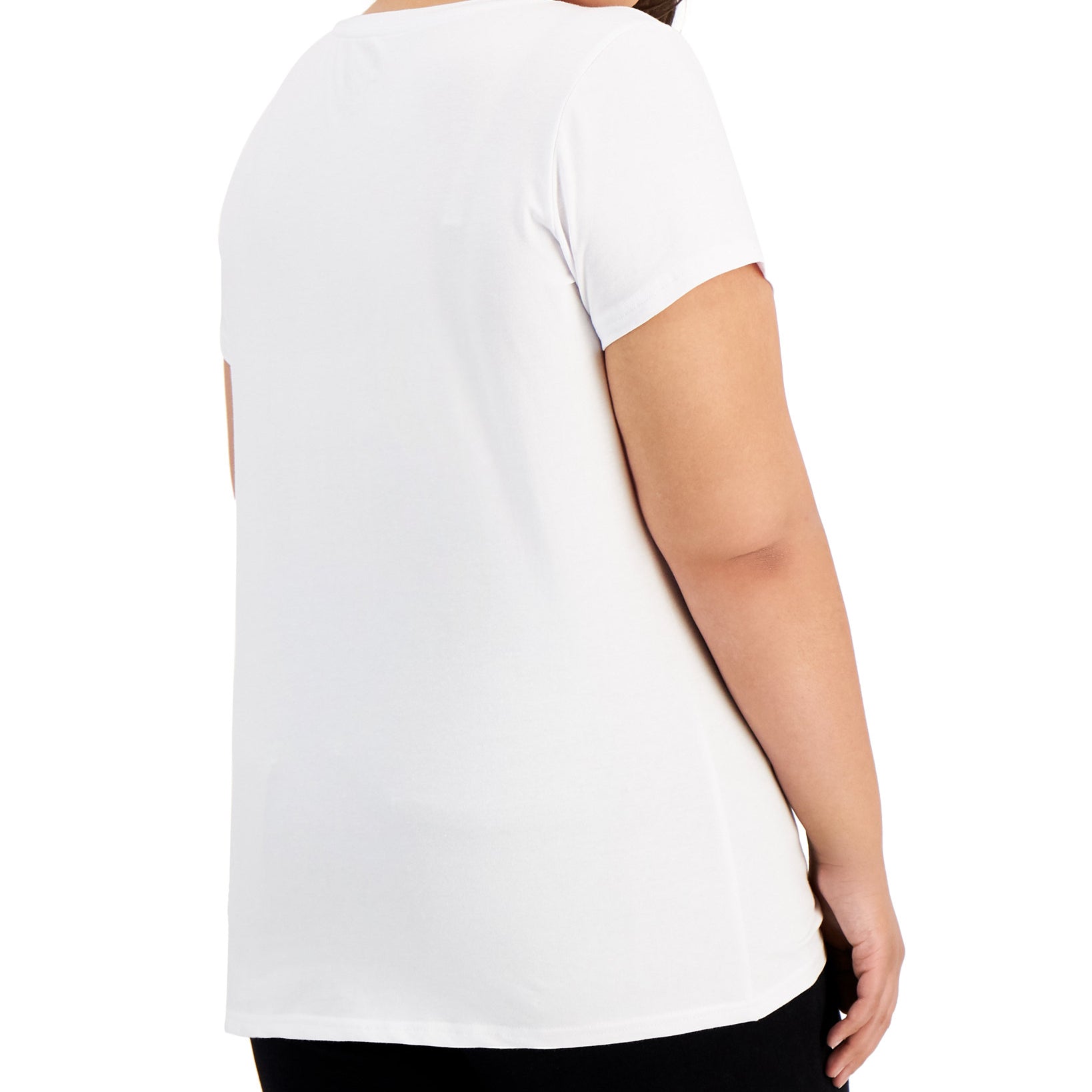 Aveto Women Plus Trendy Fitted V Neck T Shirt