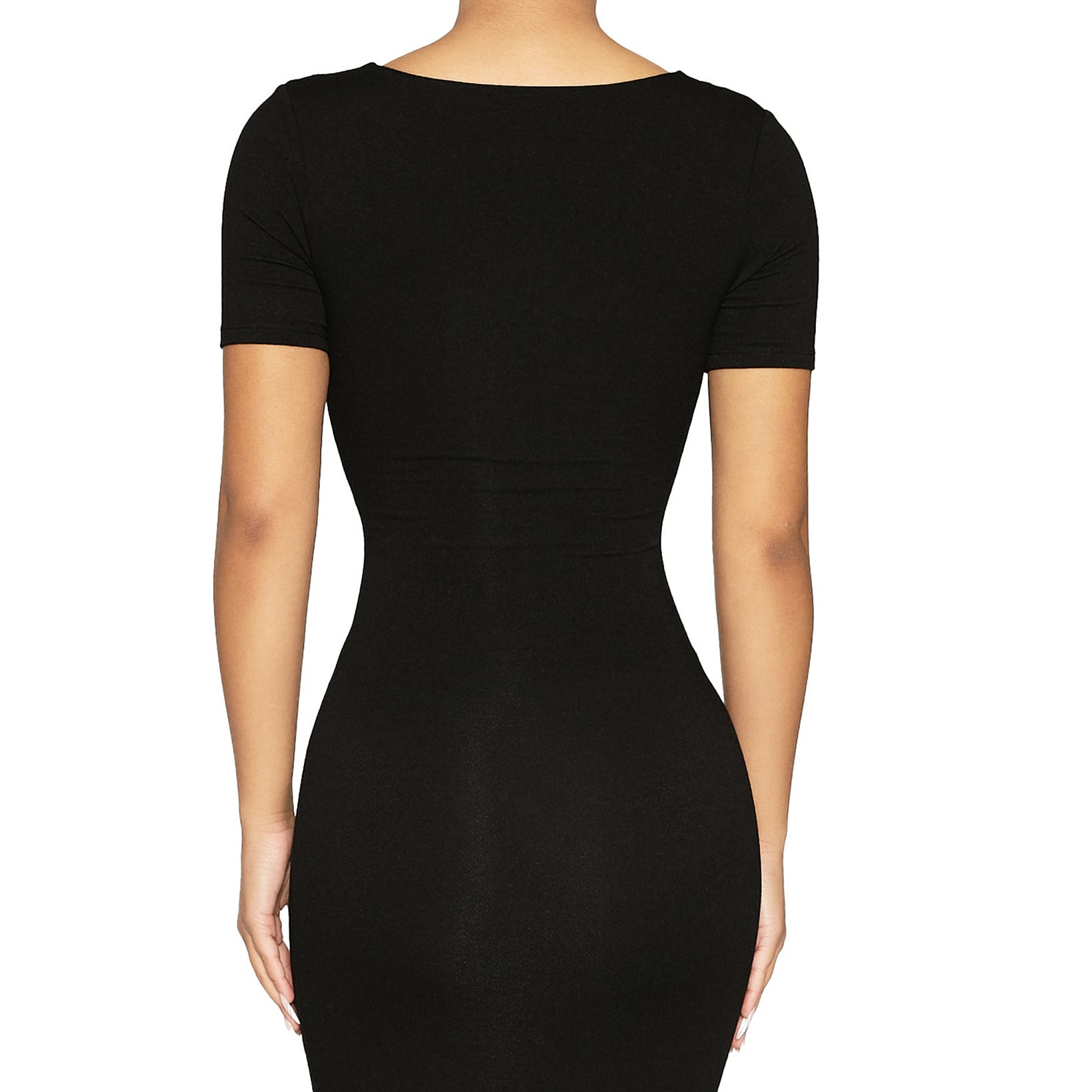 Naked Wardrobe Women The NW Short Sleeved Ruched Bust Dress