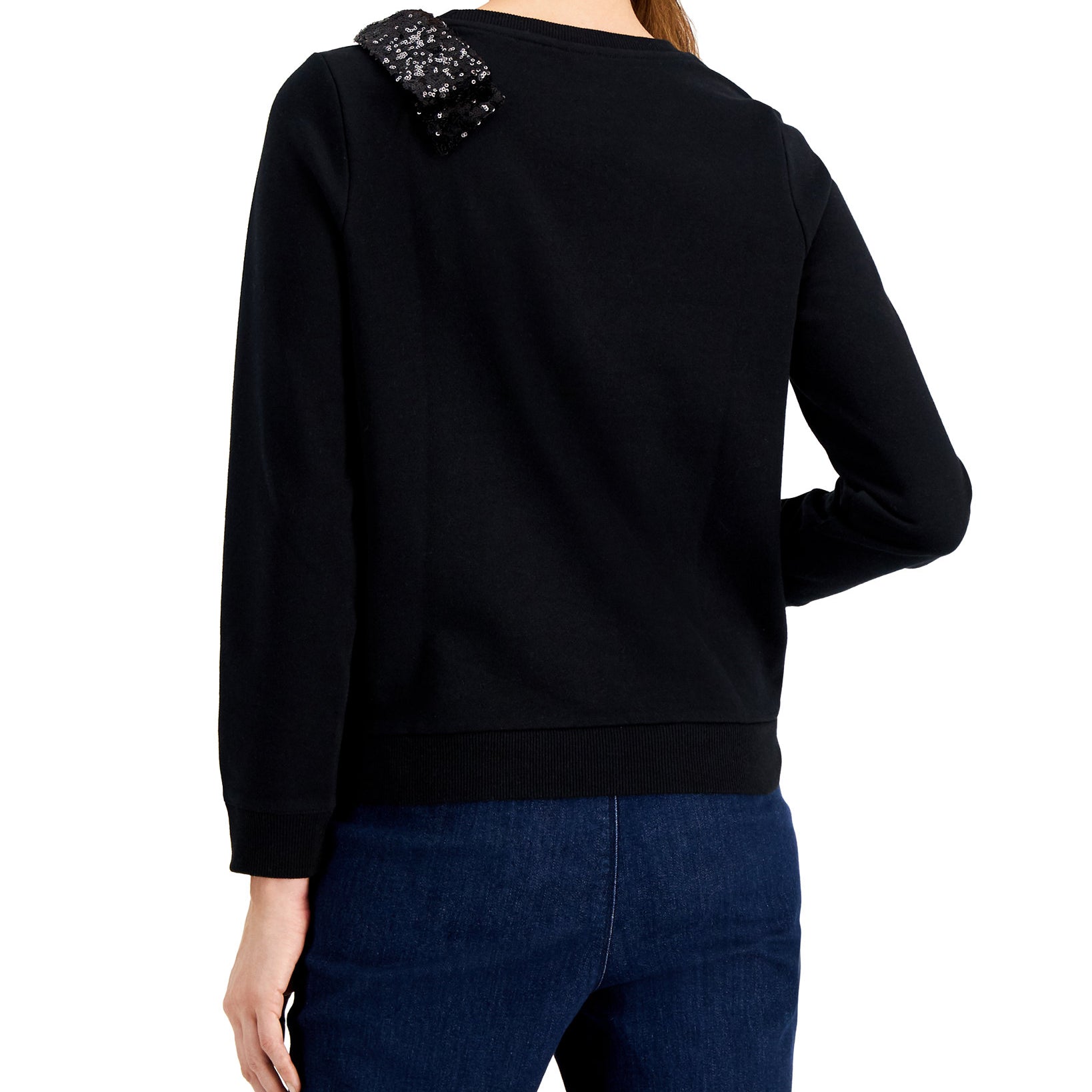 Charter-Club-Women-Sequined-Bow-Long-Sleeve-Top