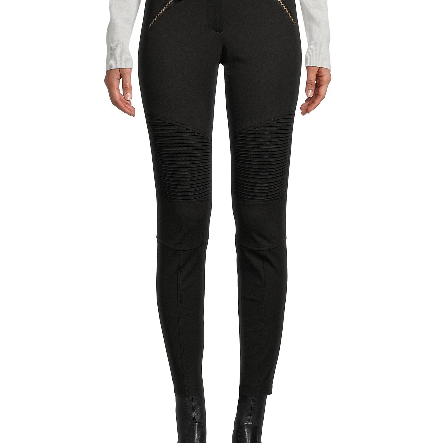 Karl Lagerfeld Paris Women Cool Compress Moto Pants