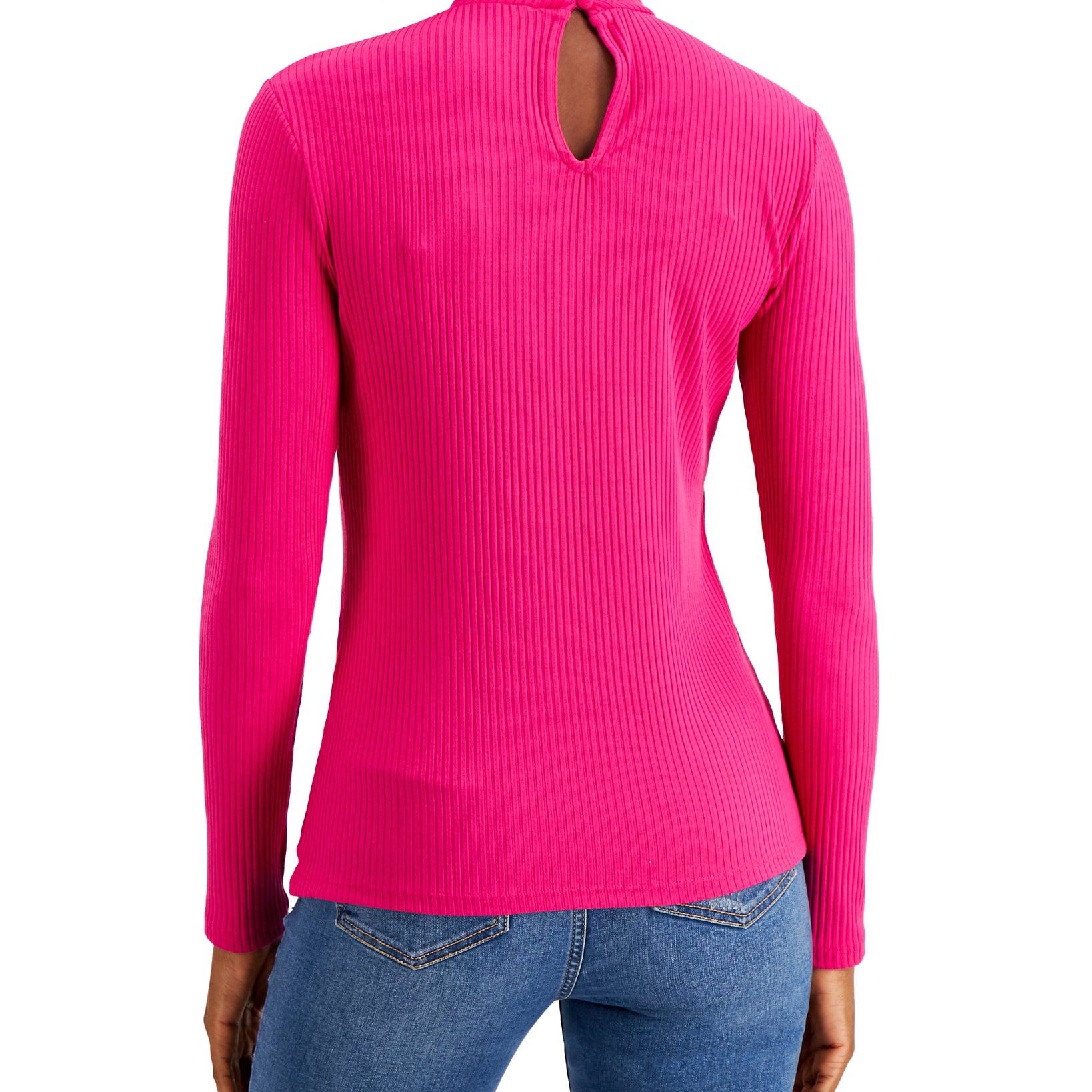 INC International Concepts Women Chain Trim Keyhole Top