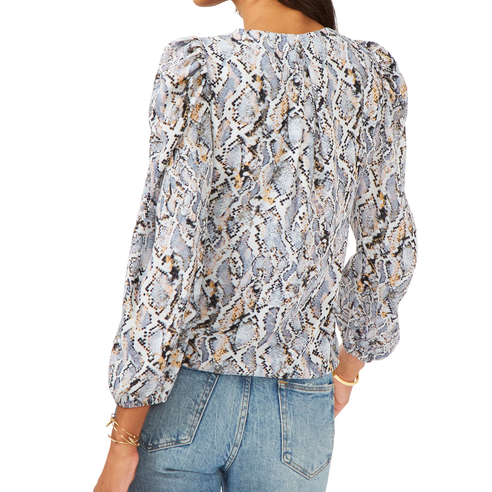 Sam & Jess Women Surplice Puff Sleeve Top