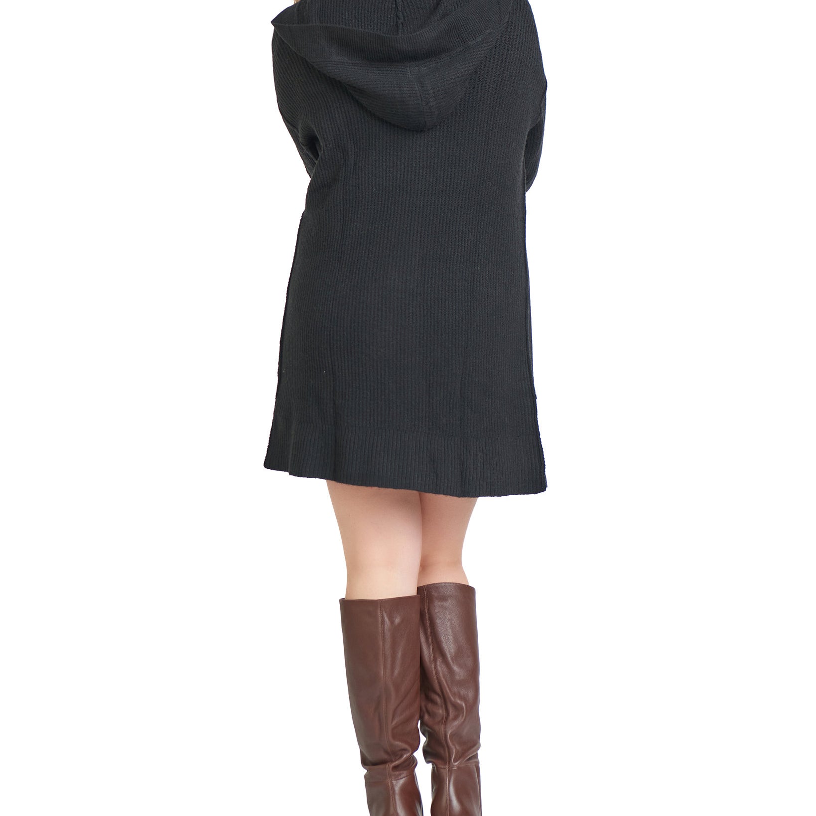 Black Tape Women Plus Hooded Textured Cardigan