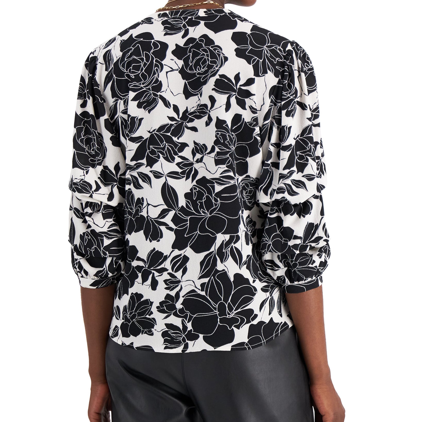 Willow Drive Women Printed Split Neck Top