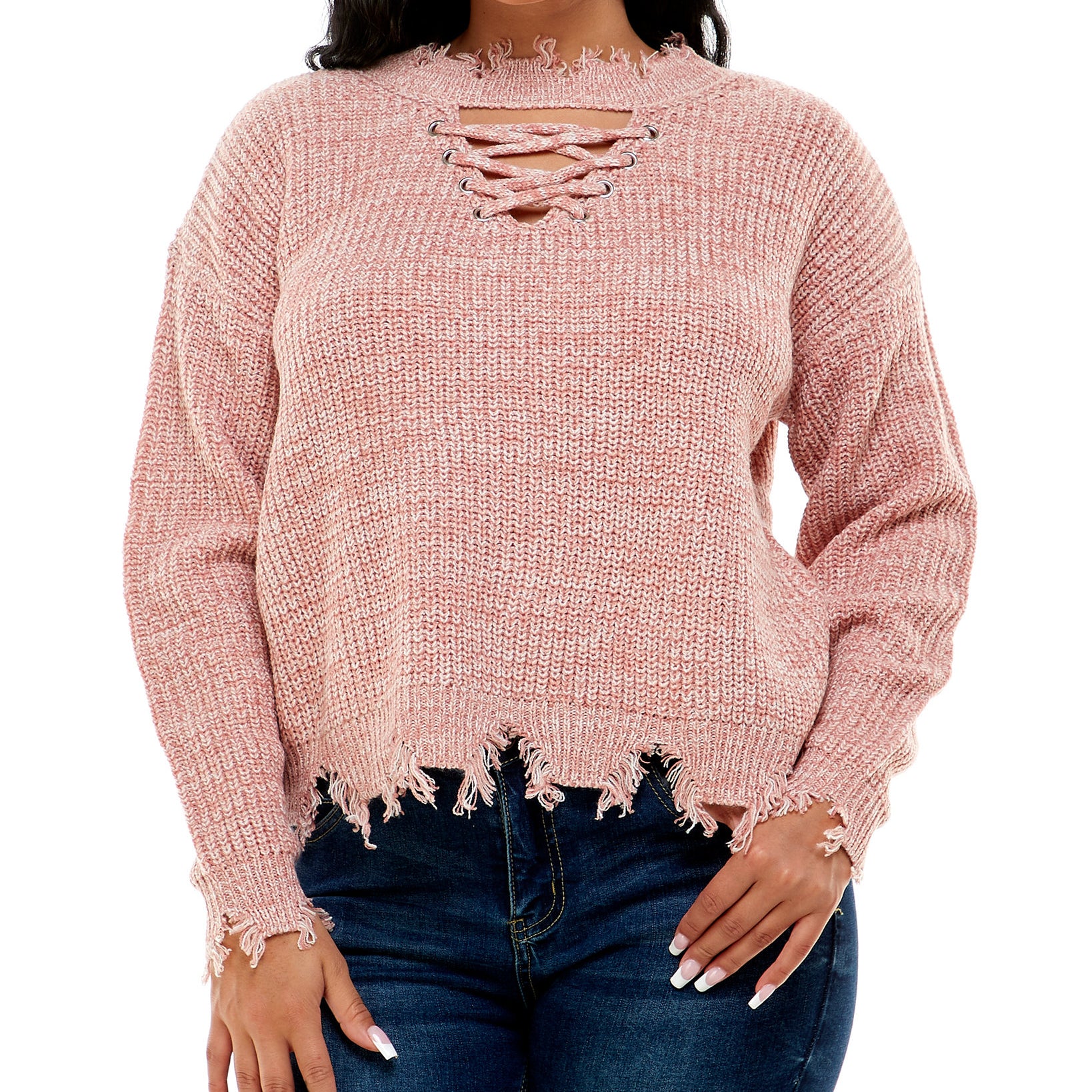 Planet Gold Juniors Distressed Sweater